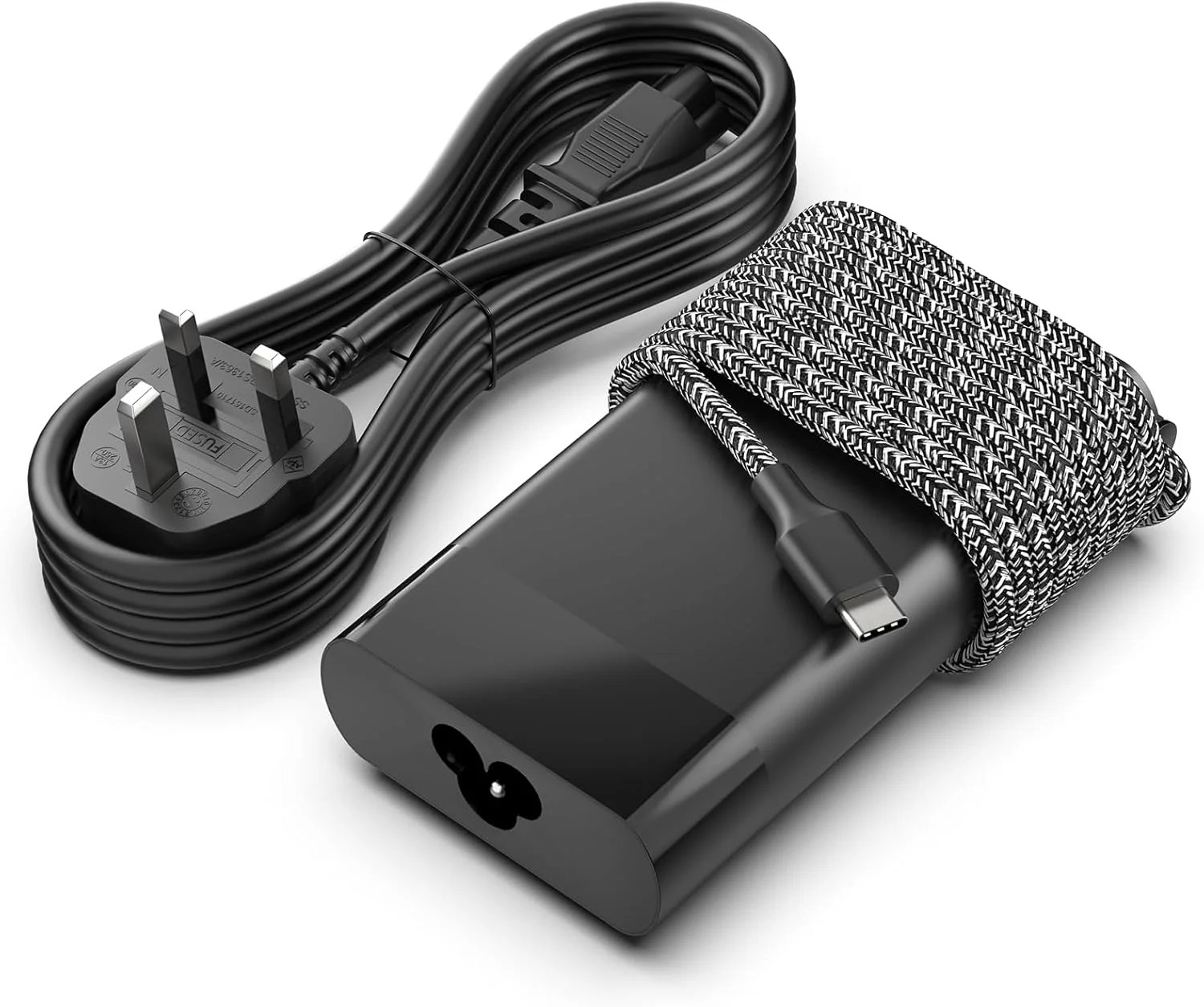 شارژر لپ تاپ باریک 65 واتی USB C سازگار با HP Elitebook 840 G5 Chromebook ProBook Elite x2 Envy Spectre X360 Lenovo Dell Asus MSI Huawei Samsung Type C