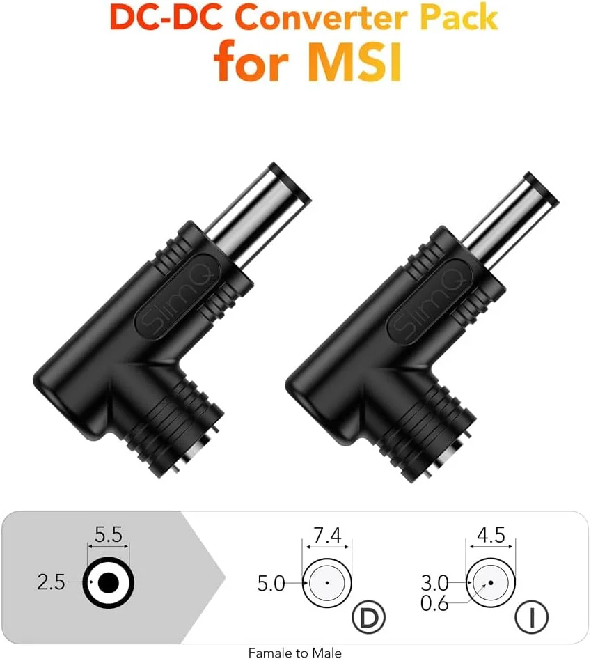 کیت های مبدل DC به DC اسلیم کیو، لوازم جانبی شارژر 240 واتی سازگار با لپ تاپ های 𝐃𝐞𝐥𝐥 و 𝐌𝐒𝐈