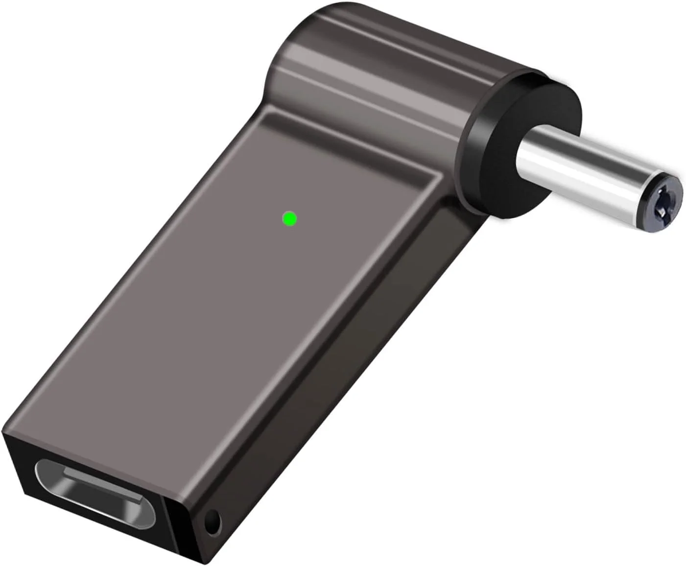 آداپتور شارژ لپ تاپ USB C به 5.5 میلی متر، تبدیل کننده مادگی Type C به نری DC 5.5 x 2.1mm، کانکتور جهانی شارژر برق 100W PD برای بسته باتری، روتر، MSI، Dell، HP، Acer، Toshiba