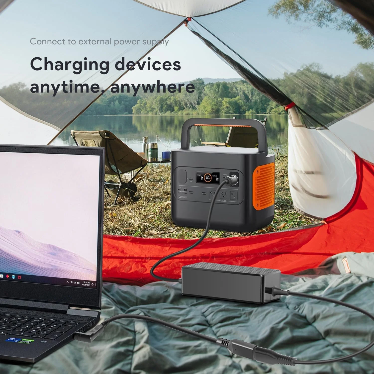 شارژر فندکی لپ تاپ ۱۰۰ واتی USB C تایفو به کابل شارژ جهانی نوت بوک برای ایسر، ایسوس، لنوو، اچ پی، توشیبا، مدیون، سونی، دل، پاکارد، سامسونگ، فوجیتسو، ام اس آی، گیت وی، دلتا، ال جی آداپتور DC 12V-24V