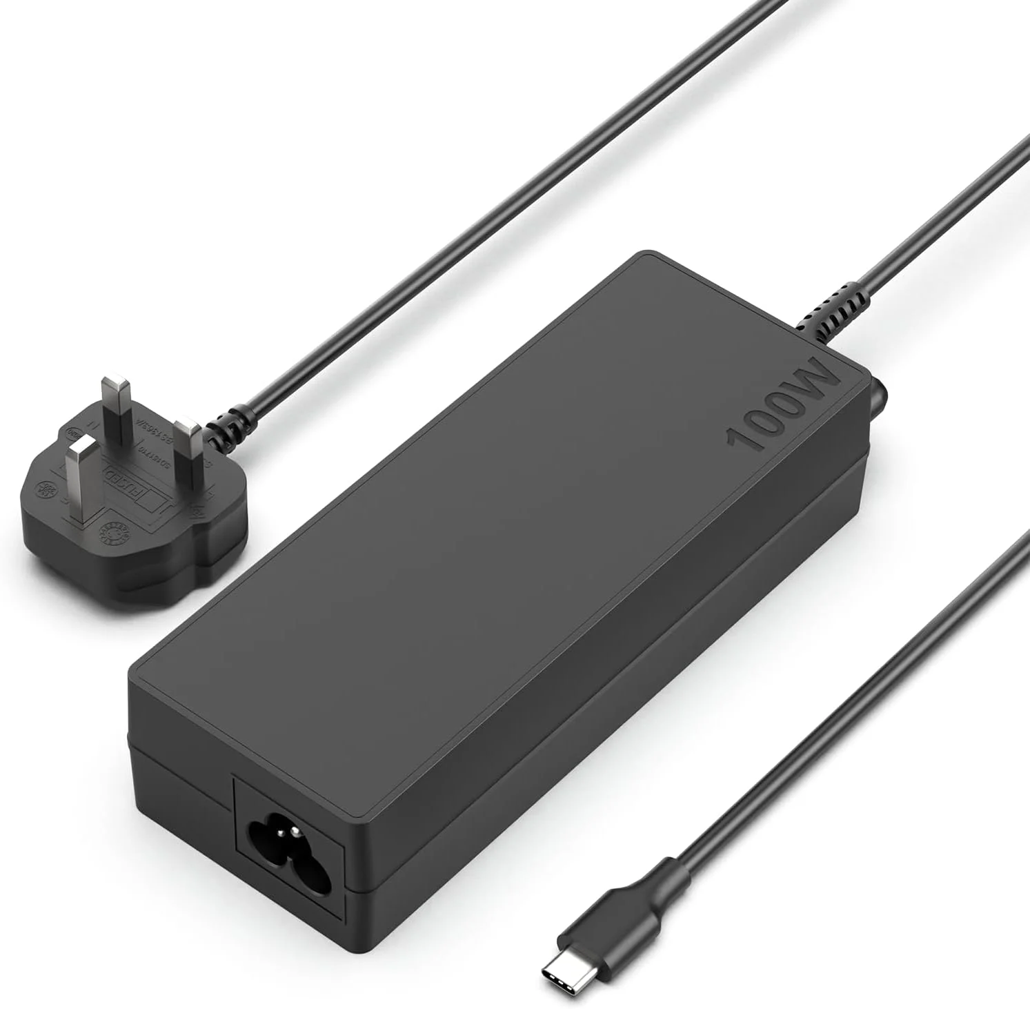 شارژر لپ‌تاپ 100 واتی USB C سازگار با لنوو ThinkPad Yoga، اچ‌پی، دل، ایسوس، کروم‌بوک، سامسونگ، هواوی Matebook، مک‌بوک، MSI ROG و سایر آداپتورهای برق Type C