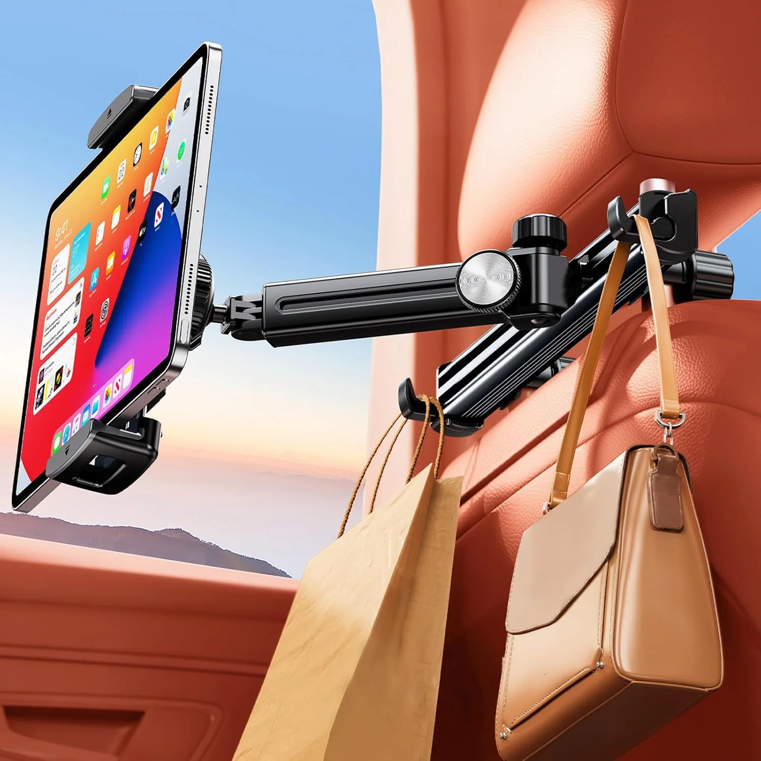 نگهدارنده تبلت بازویی برای پشت سری خودرو، نگهدارنده قابل تنظیم آیپد برای صندلی عقب خودرو مناسب برای کودکان و نوزادان، پایه نگهدارنده خودرو مناسب برای تلفن همراه 4.7 تا 13 اینچی، آیپد مینی ایر پرو 12.9، سوییچ فایر، مشکی نگهدارنده تبلت بازویی برای پشت سری خودرو، نگهدارنده قابل تنظیم آیپد برای صندلی عقب خودرو مناسب برای کودکان و نوزادان، پایه نگهدارنده خودرو مناسب برای تلفن همراه 4.7 تا 13 اینچی، آیپد مینی ایر پرو 12.9، سوییچ فایر، مشکی