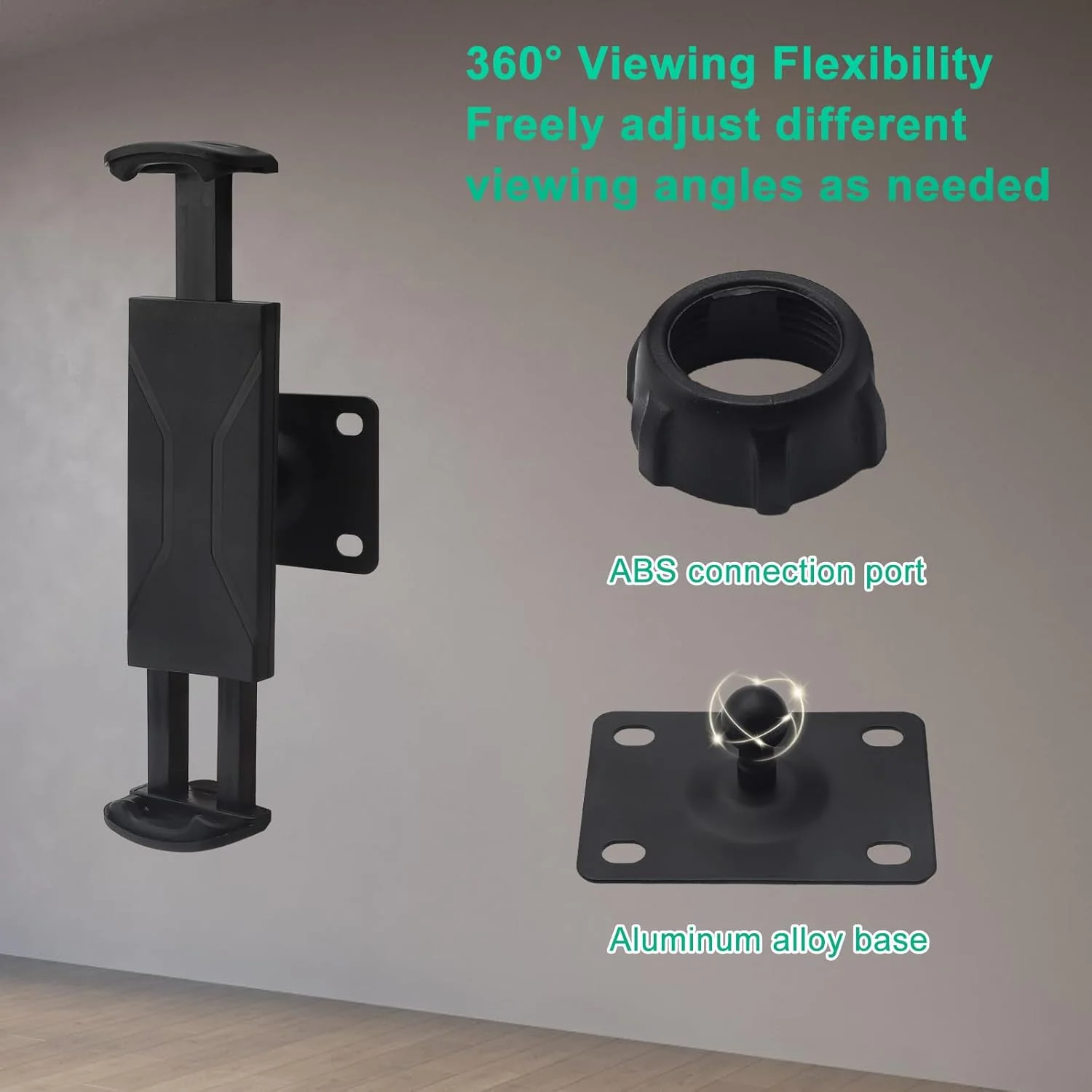 پایه دیواری تبلت HENGBIRD، نگهدارنده دیواری تبلت با قابلیت چرخش 360 درجه، سازگار با تبلت/کتابخوان الکترونیکی/گوشی هوشمند 4.7-14 اینچی، سازگاری جهانی با آیپد، آیفون، گلکسی تب، کیندل، سوییچ