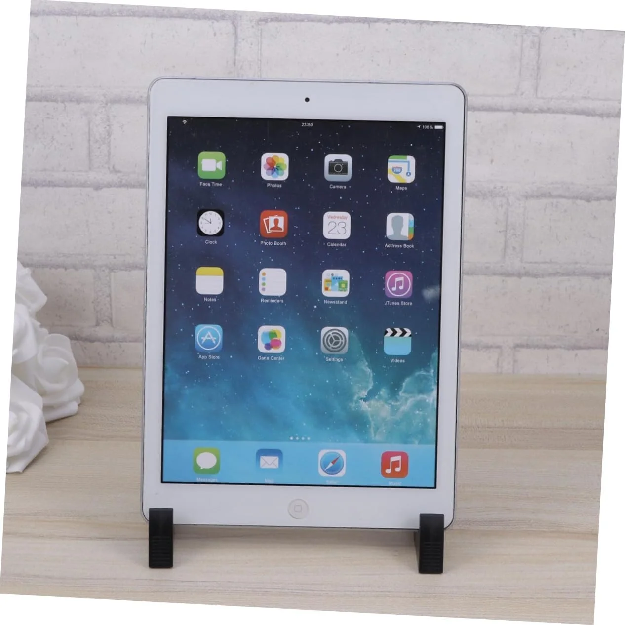 پایه رومیزی تبلت آلومینیومی HEMOTON، نگهدارنده تنبل برای استفاده بدون دست، براکت نمایشگر تبلت قابل تنظیم برای بازی، تماشای ویدیو و مطالعه (مشکی)