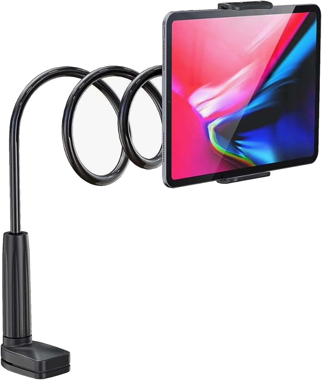 پایه نگهدارنده تبلت گردن غازی، بازوی منعطف 360 درجه با گیره، پایه تبلت تختخوابی، سازگار با آیپد مینی پرو ایر، سوییچ، تبلت های سامسونگ گلکسی و سایر دستگاه های 4.7-10.1 اینچی