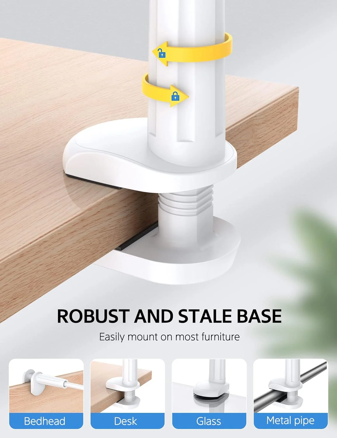 پایه تبلت گردن غازی، نگهدارنده گوشی تبلت انعطاف پذیر، بازوی تنبل قابل تنظیم 360 درجه، گیره نگهدارنده تخت برای آیپد ایر پرو مینی، تبلت های سامسونگ گلکسی، سری آیفون، سوییچ، دستگاه های 4.0 تا 10.5 اینچی (سفید) پایه تبلت گردن غازی، نگهدارنده گوشی تبلت انعطاف پذیر، بازوی تنبل قابل تنظیم 360 درجه، گیره نگهدارنده تخت برای آیپد ایر پرو مینی، تبلت های سامسونگ گلکسی، سری آیفون، سوییچ، دستگاه های 4.0 تا 10.5 اینچی (سفید)