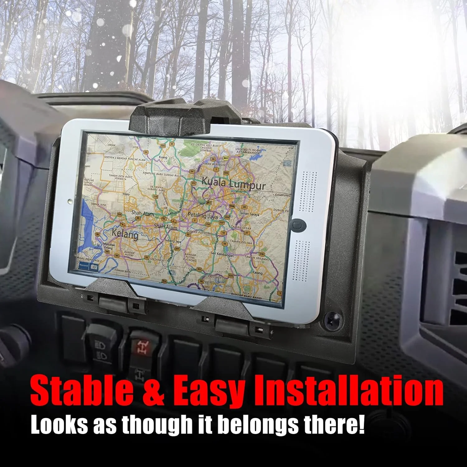 نگهدارنده دستگاه الکترونیکی Goldfire با جعبه نگهداری و سینی سازمان دهنده برای RZR XP، نگهدارنده اسپرت تلفن، تبلت و GPS برای Polaris RZR XP 1000 XP4 Turbo 2019-2022