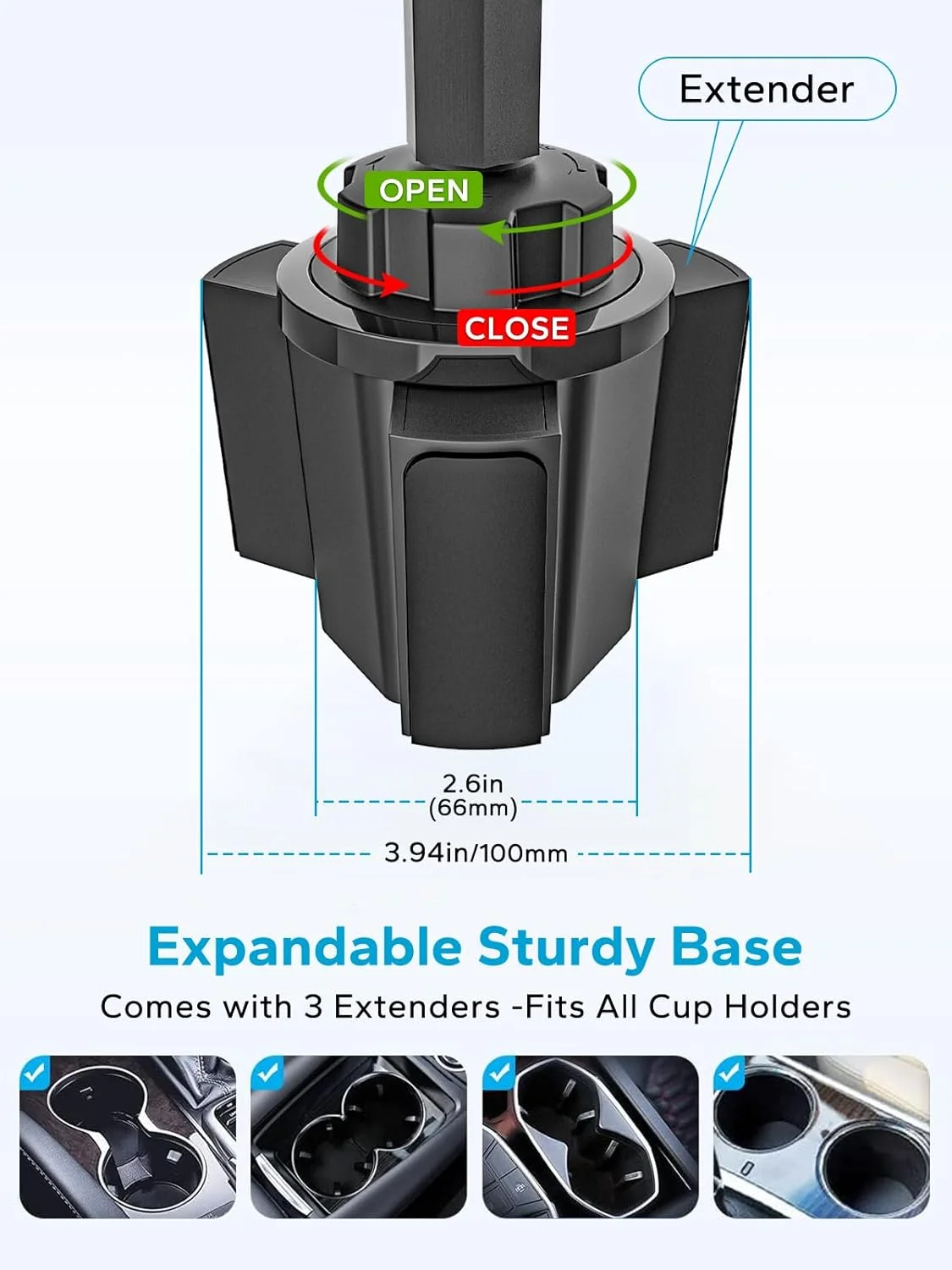 پایه تبلت دوگانه GDZN برای جا لیوانی خودرو - بازوی فلزی دوبل سنگین [بازوی فلزی دوبل] پایه لیوانی تبلت کامیون برای آیپد پرو 12.9، گلکسی تب، فایر، تبلت ها و تلفن های 4.7-13 اینچی