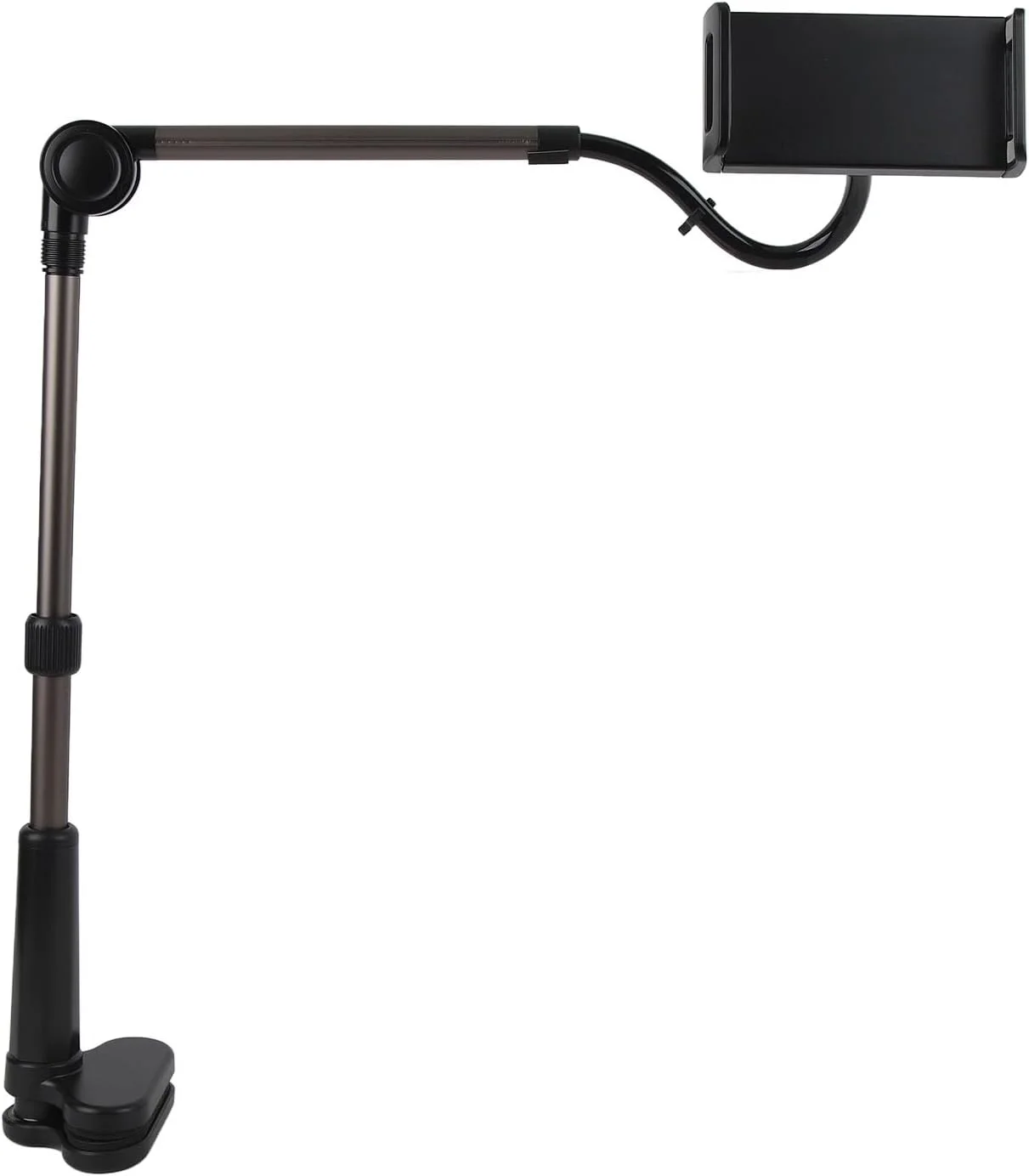 نگهدارنده گیره ای گوشی، گیره تبلت آلیاژ آلومینیوم با چرخش 360 درجه برای اتاق خواب