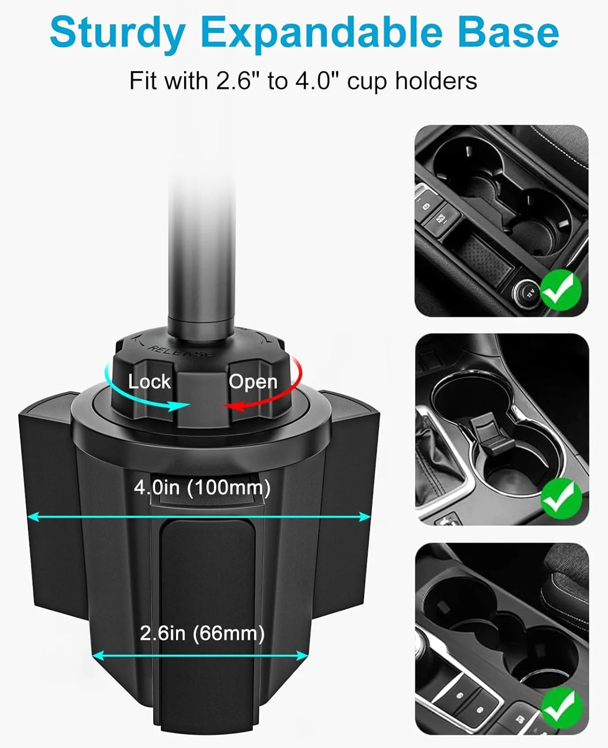 پایه نگهدارنده تبلت GDZN برای خودرو، با بازوی فلزی 2 قسمتی مقاوم، پایه نگهدارنده تبلت فنجانی قابل تنظیم برای خودرو/کامیون، مناسب برای آیپد پرو 11 12.9، گلکسی تب، فایر، دستگاه های 4-13 اینچی