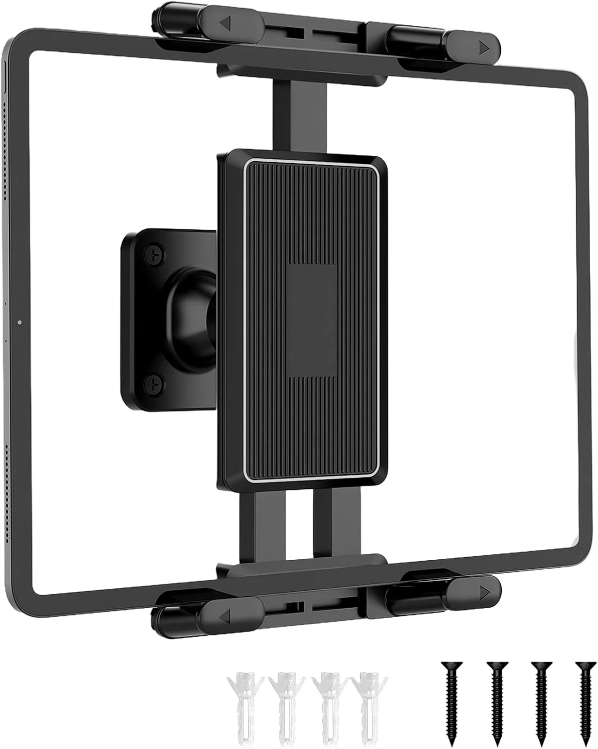 پایه دیواری تبلت، پایه دیواری آیپد جهانی با قابلیت تنظیم 360 درجه، نگهدارنده تبلت کاربردی برای تبلت‌ها، تلفن‌ها و کتابخوان‌های الکترونیکی 4.7 تا 13 اینچی، سازگار با آیپد، آیفون، گلکسی تب، کیندل و غیره