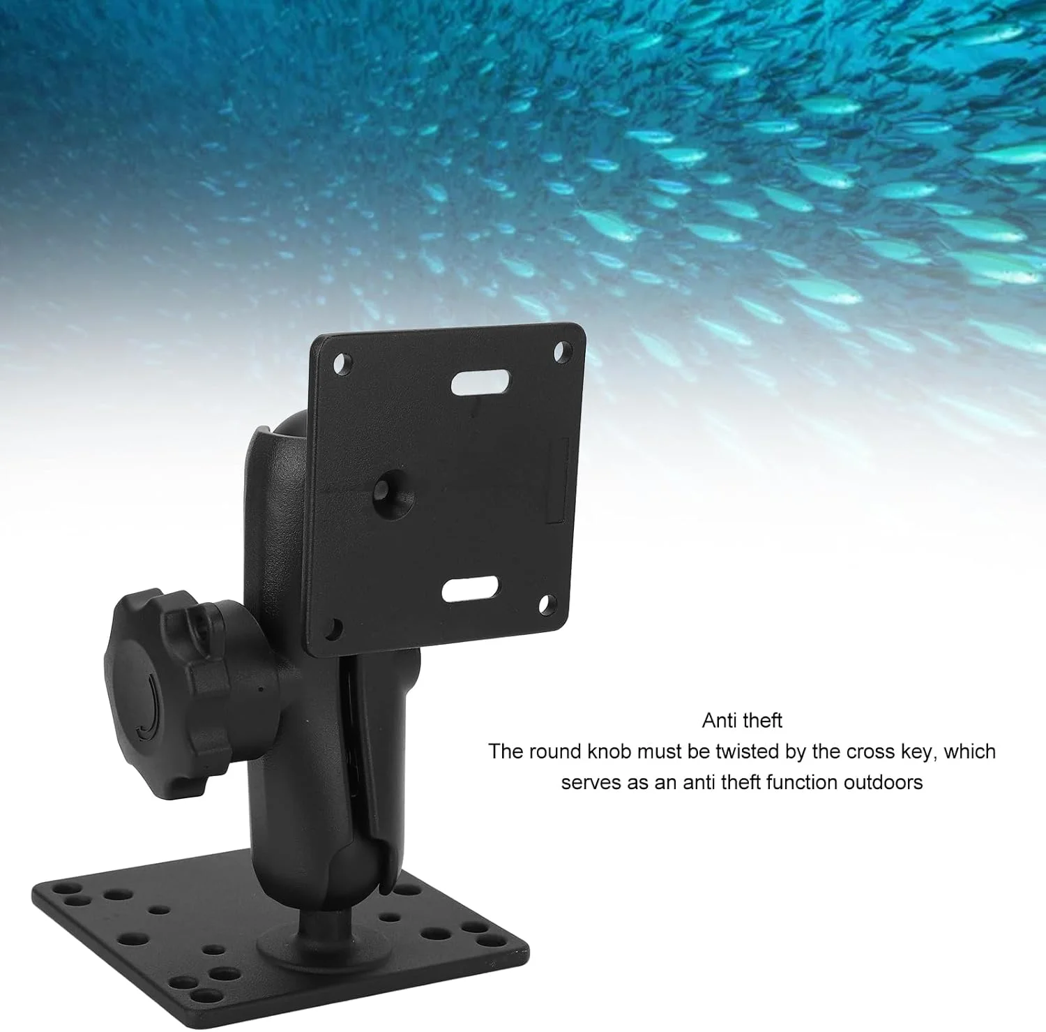 پایه نگهدارنده دوگانه توپی سنگین جهانی برای تبلت و تلفن همراه با طراحی ضد سرقت 1.5 اینچی، آلومینیوم دریایی