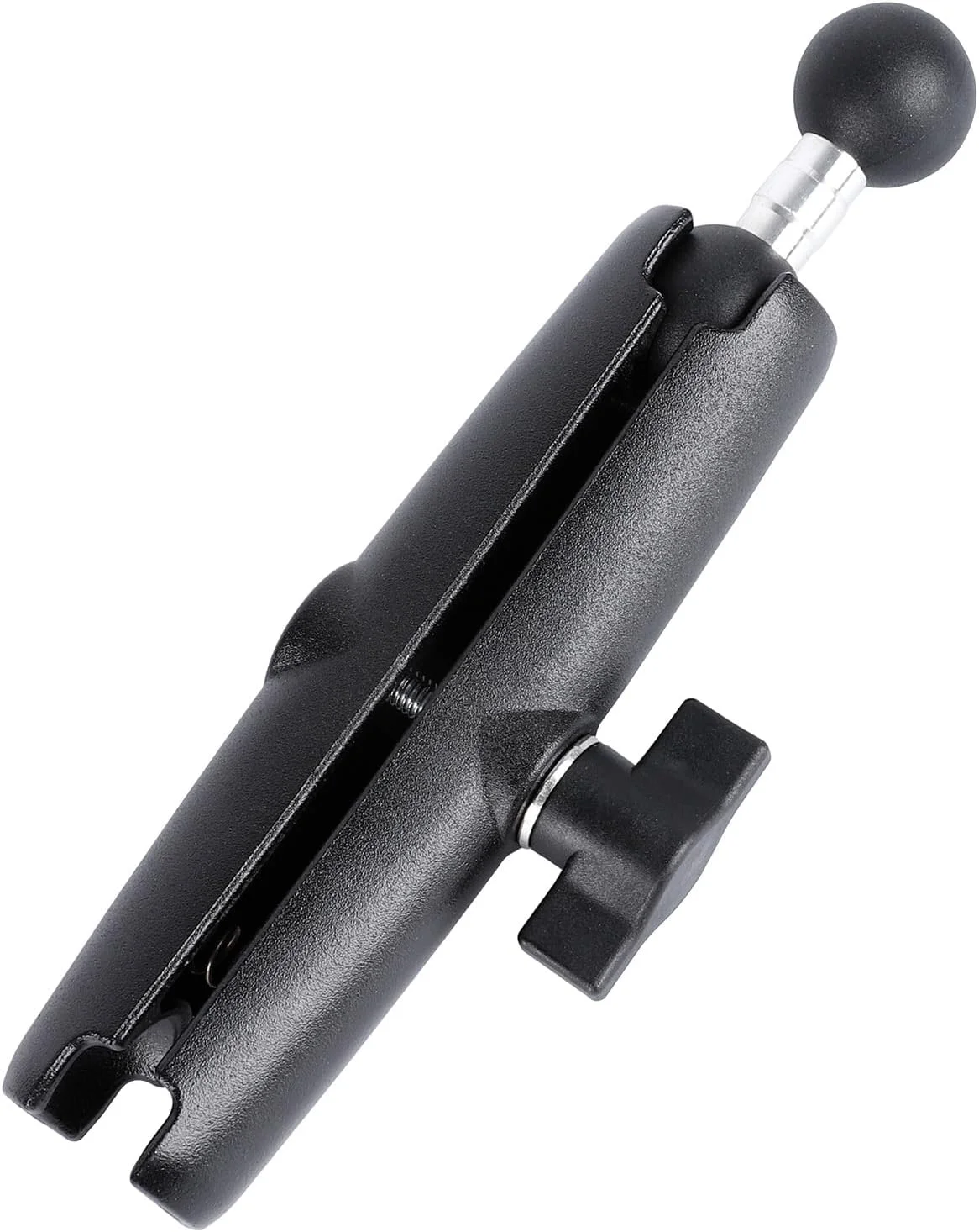 بازوی دو سوکتی با آداپتور توپی دوتایی 1 اینچی سازگار با پایه های سایز B، میله افزایش چرخش 360 درجه برای نگهدارنده تلفن، پایه تبلت، برای دوچرخه، موتور سیکلت، کامیون (آداپتور بلند 7.48 اینچی)