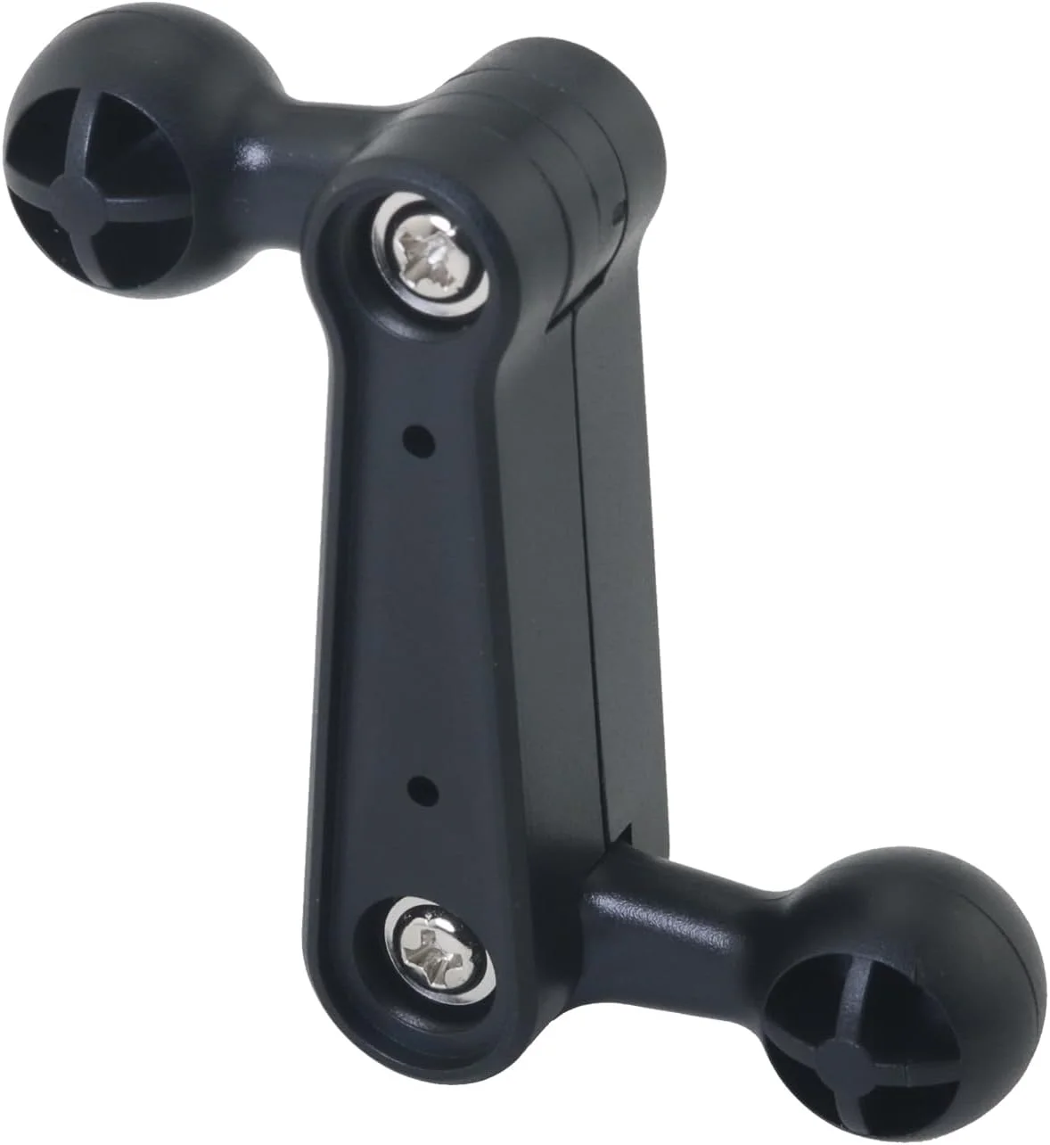 2 عدد بازوی بست شلنگ سر توپی دوتایی معکوس، پایه میله اکستنشن مفصل دوتایی 11 سانتی متری سازگار با پایه های خودرو برای تلفن، تبلت و نگهدارنده های محافظ صفحه نمایش