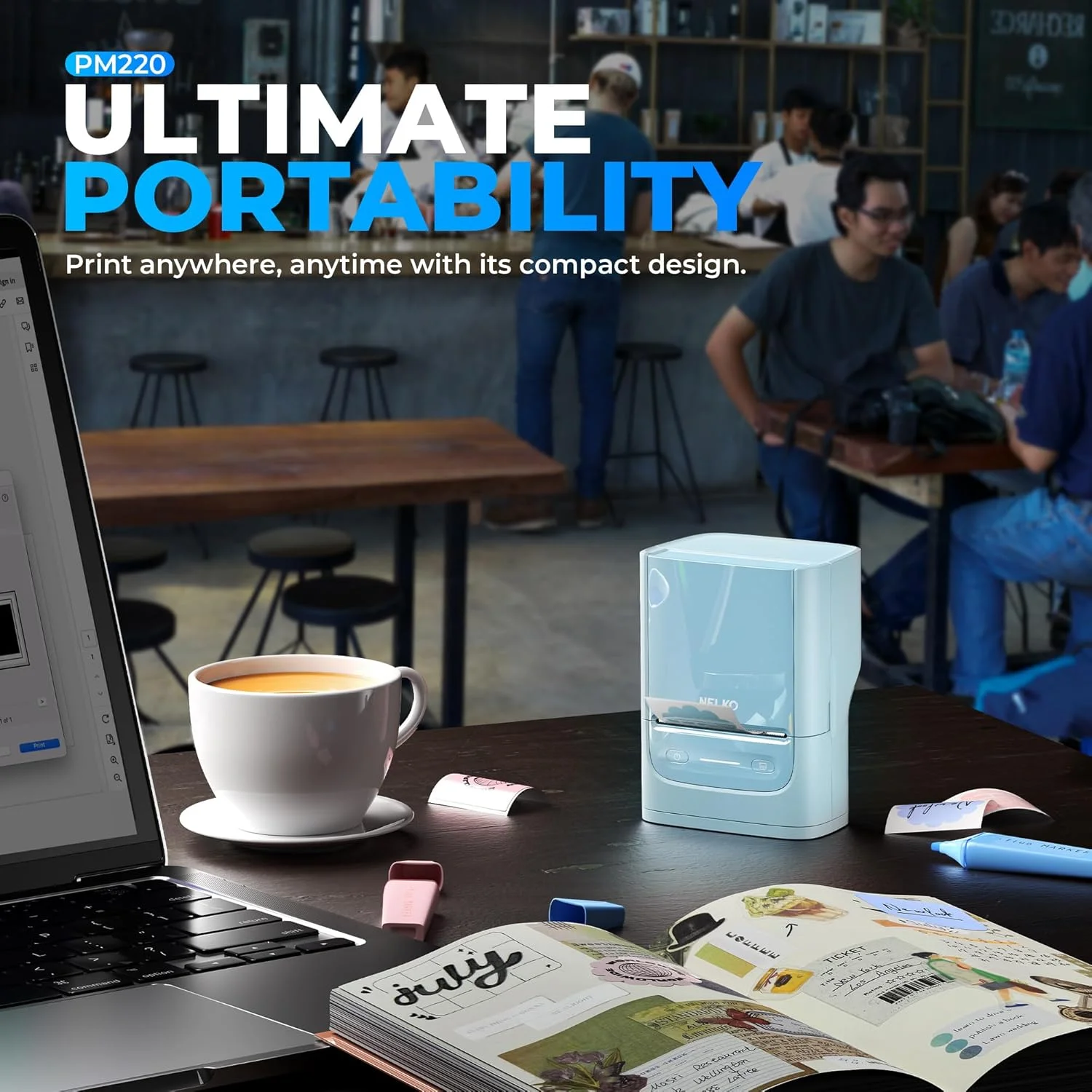 دستگاه چاپ برچسب نلکو به همراه نوار، چاپگر حرارتی قابل حمل 2 اینچی بلوتوث PM220 برای کسب و کارهای کوچک، آدرس، لوگو، لباس، چاپگر استیکر برای تلفن و کامپیوتر، فیروزه ای دستگاه چاپ برچسب نلکو به همراه نوار، چاپگر حرارتی قابل حمل 2 اینچی بلوتوث PM220 برای کسب و کارهای کوچک، آدرس، لوگو، لباس، چاپگر استیکر برای تلفن و کامپیوتر، فیروزه ای