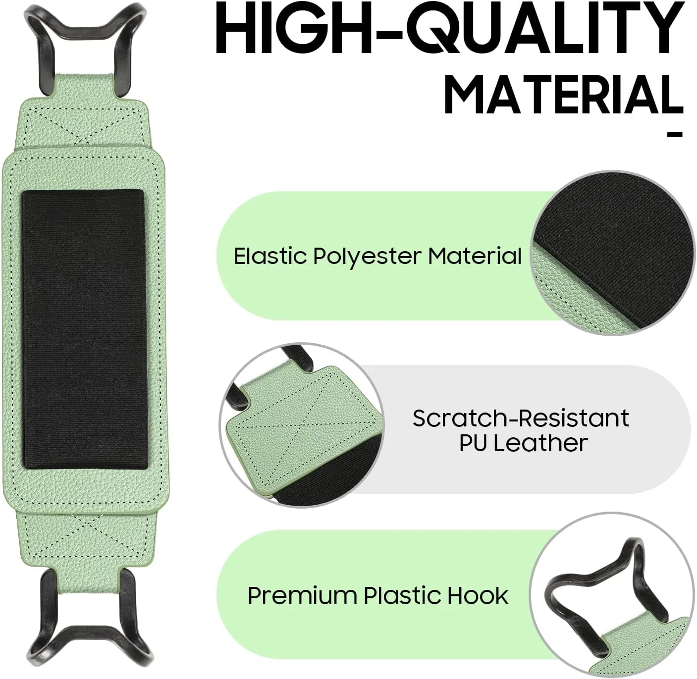 بند دستی Fintie برای کتابخوان های الکترونیکی 6-8 اینچی و تبلت های Fire - نگهدارنده انگشتی سبک وزن و ایمن با قابلیت ارتجاعی بالا برای تبلت های کتاب الکترونیکی 6-8 اینچی Kindle/Kobo/Voyaga/Lenovo/Sony (مشکی/سبز مریم گلی)