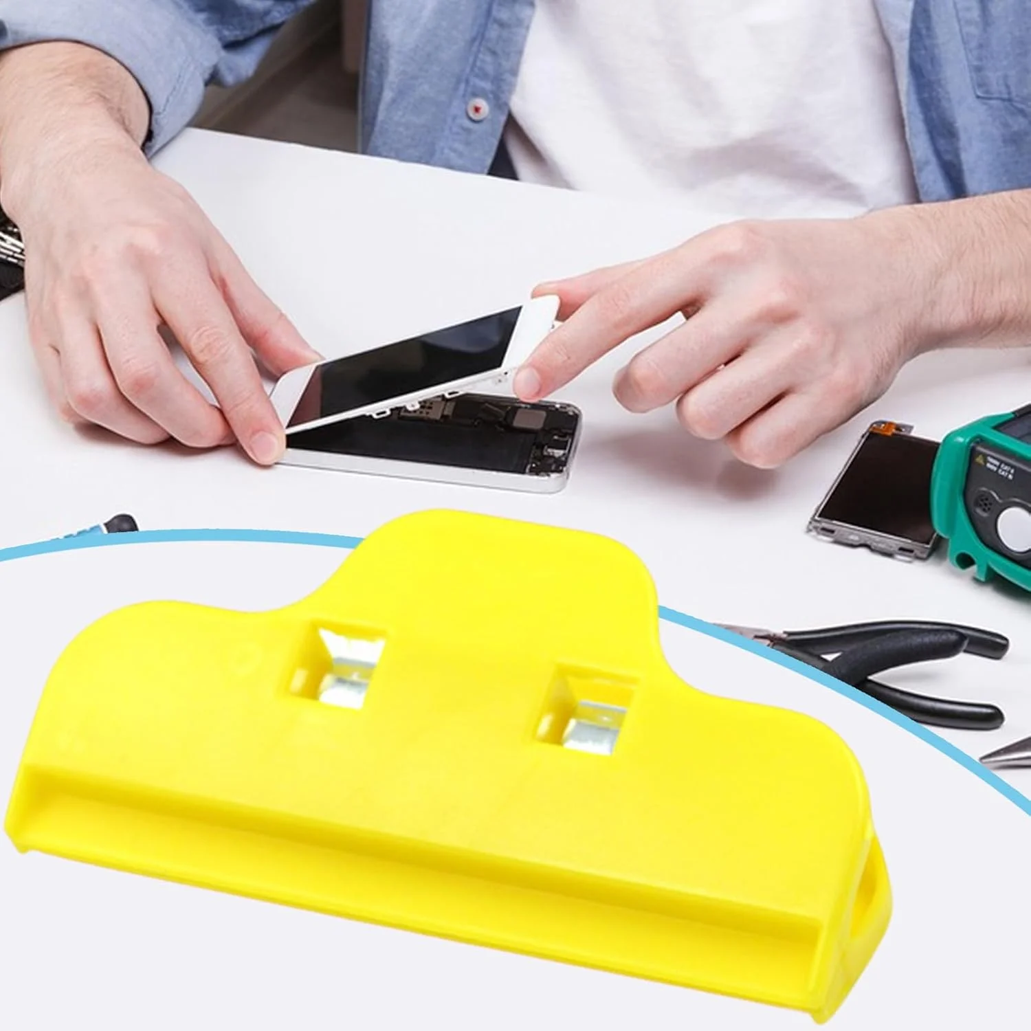 گیره محکم کننده صفحه نمایش، نگهدارنده گیره محکم کننده قاب، لوازم جانبی محکم برای تعمیرات تبلت و تلفن همراه برای نوجوانان و بزرگسالان