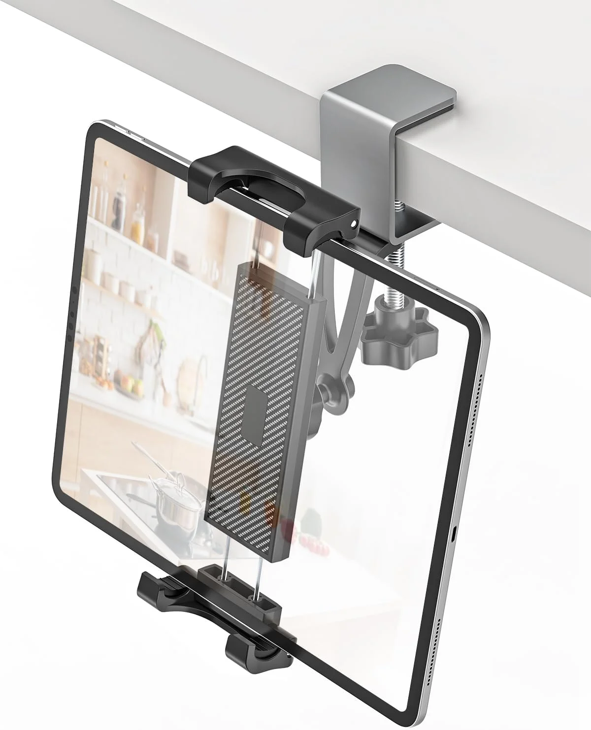 پایه تبلت و نگهدارنده گوشی یونیورسال EXSHOW با گیره برای قفسه میز