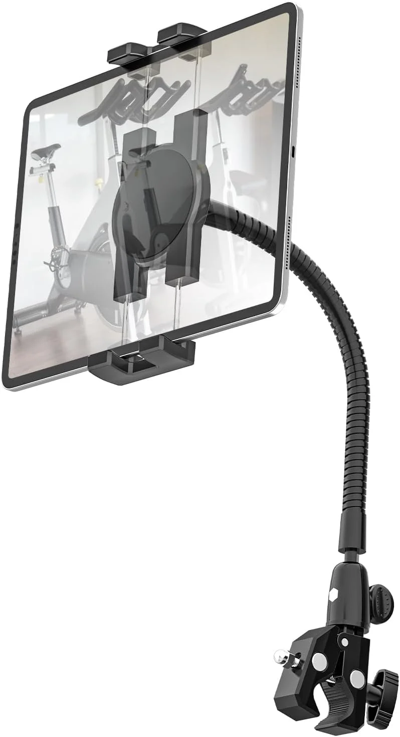 پایه نگهدارنده تبلت و گوشی EXSHOW برای دوچرخه ثابت، قابل تنظیم برای پایه میکروفون
