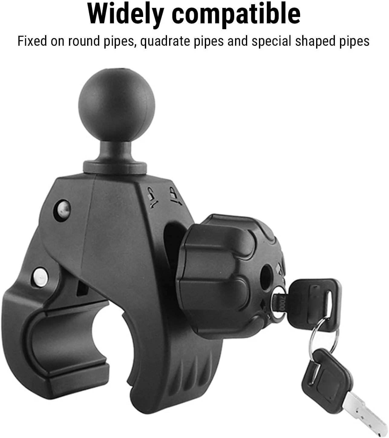 پایه گیره بزرگ Fabater با سیستم ضد سرقت GPS توپی، نگهدارنده تبلت خودرو برای رانندگی، ساخته شده از نایلون، لاستیک، استیل ضد زنگ و مس برای لوله های گرد و مربع