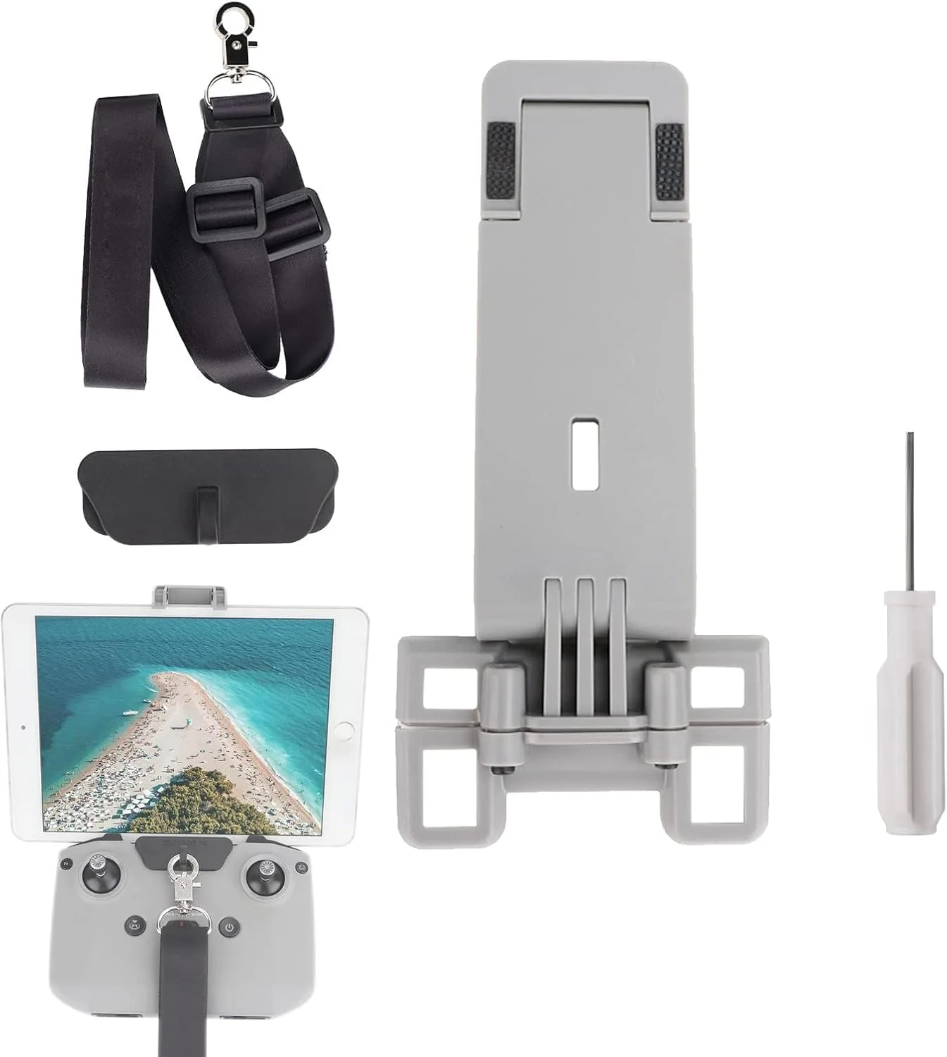 نگهدارنده تبلت و بند گردنی کنترلر DJI RC N3 N2 N1 مناسب برای DJI Flip/NEO/Mini 4K/Mavic Air 3S Air 3/ Mavic 3 /Mini 5 4 3 Pro/Mavic Air 2S و لوازم جانبی کنترل از راه دور