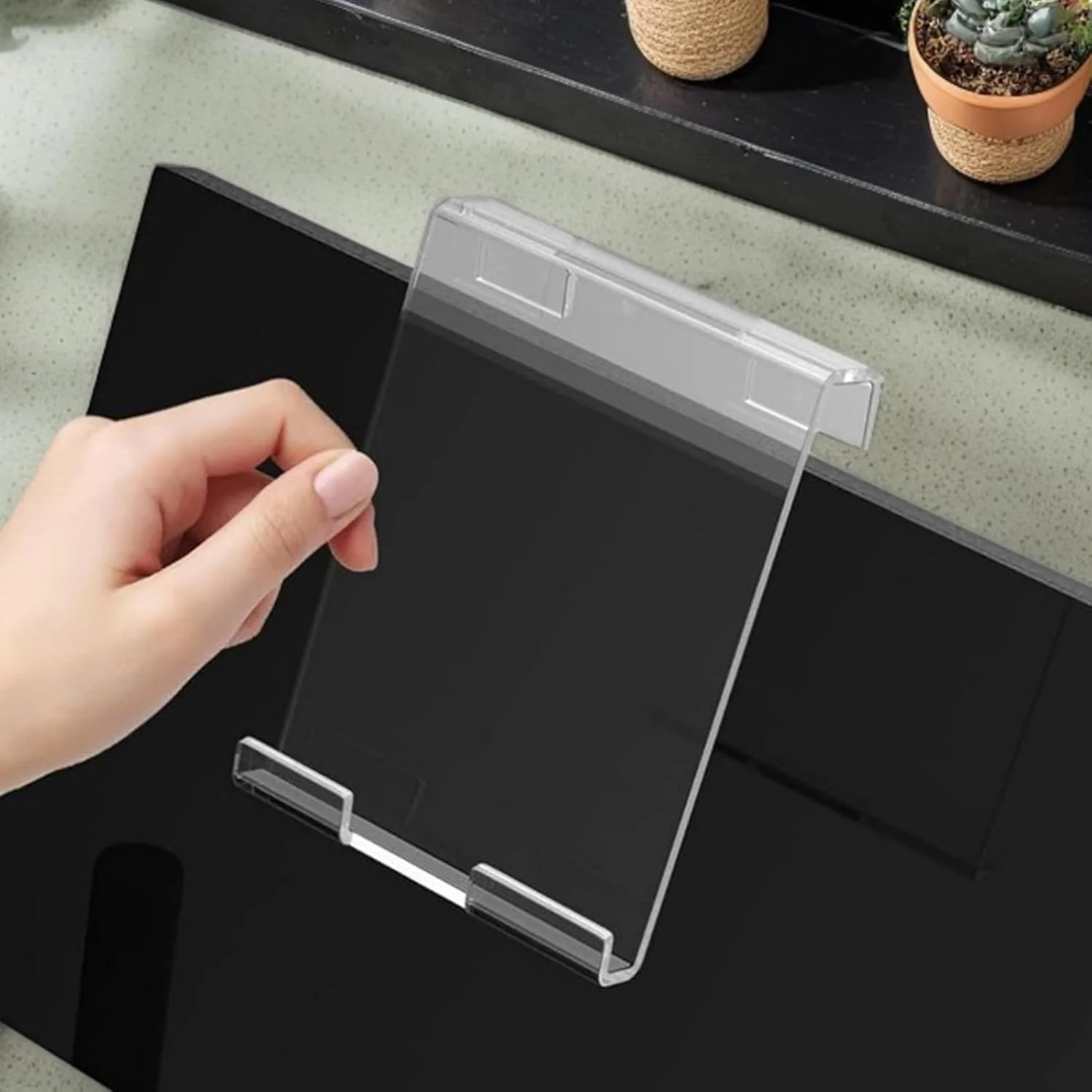 پایه نگهدارنده کتاب برای دوچرخه ثابت - پایه نگهدارنده شفاف تلفن همراه اکریلیک برای دوچرخه ورزشی - براکت تبلت تردمیل، لوازم جانبی چند منظوره تناسب اندام خانگی برای خانواده، نوجوانان، ورزشکاران، زنان، مردان و دوستان