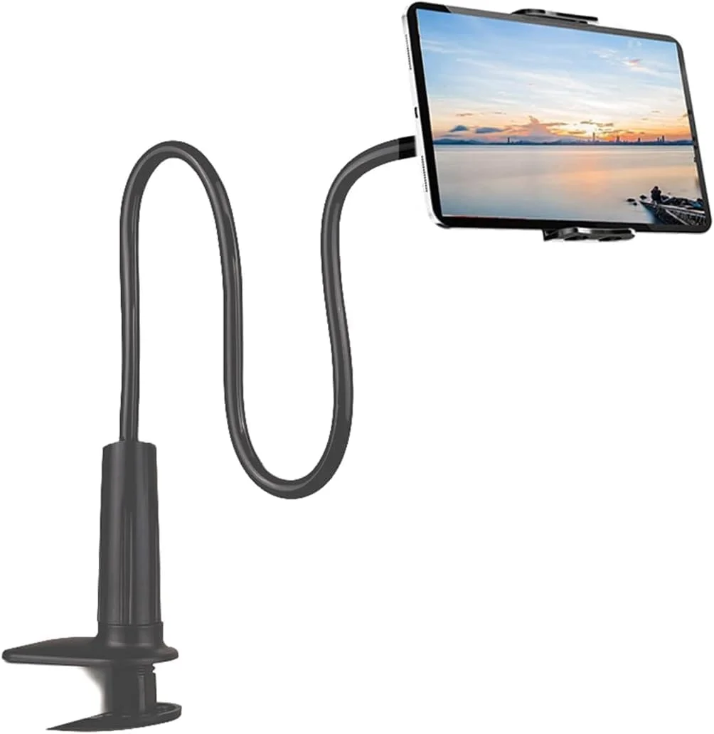 نگهدارنده تبلت انعطاف پذیر Elterazone - پایه بازوی تنبل قابل تنظیم 360 درجه، گیره برای iPad، تلفن های هوشمند (4.7-10.1 اینچ) - ایده آل برای استفاده در تخت، میز و مبل