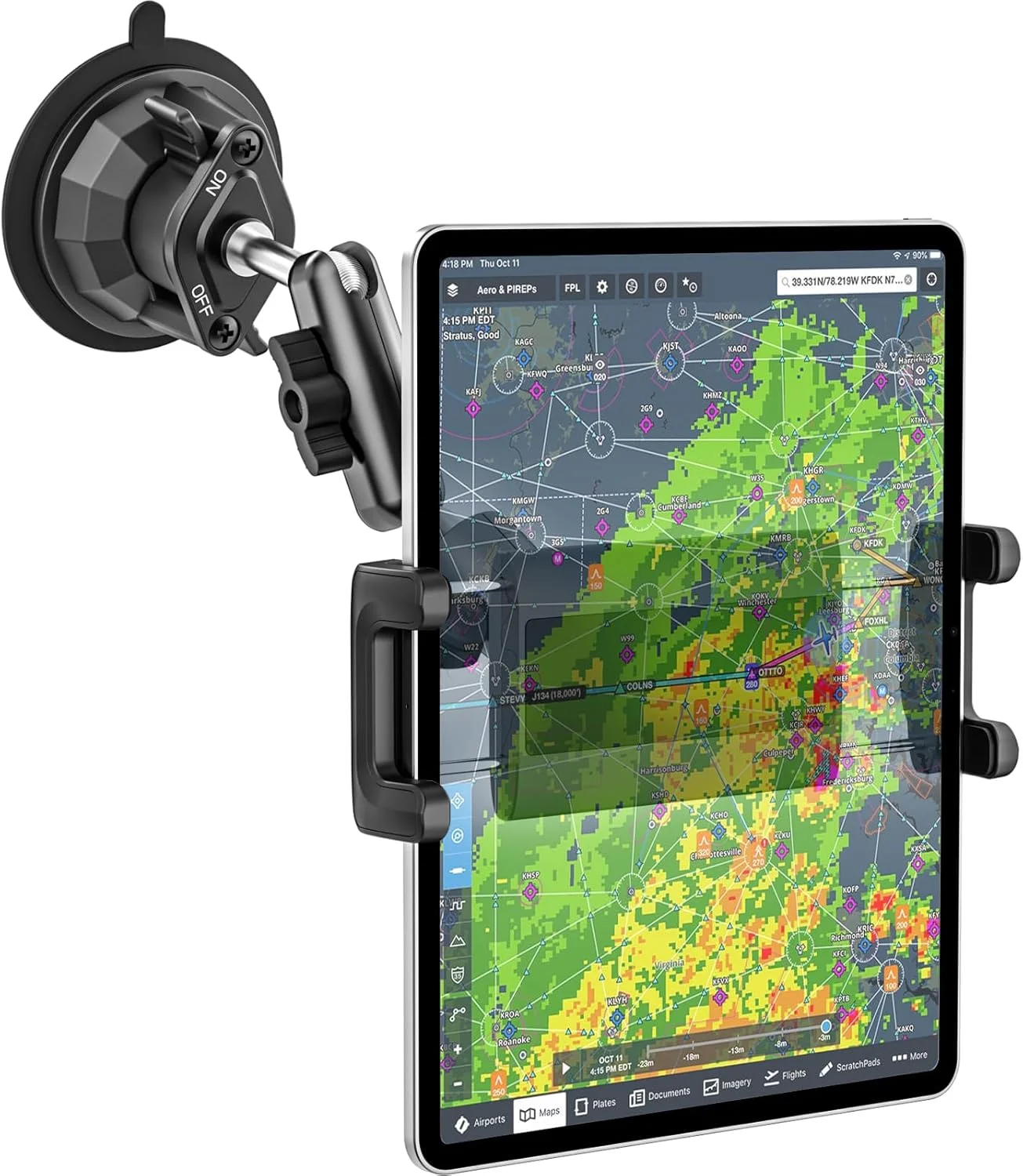 پایه تبلت خودرویی شیشه جلو، بازوهای فلزی قابل تنظیم داشبورد، گیره داشبورد خودرو با مکنده قوی برای آیپد پرو 12.9 مینی ایر، گلکسی تب/زد فولد، آیفون، دستگاه 4-13 اینچی