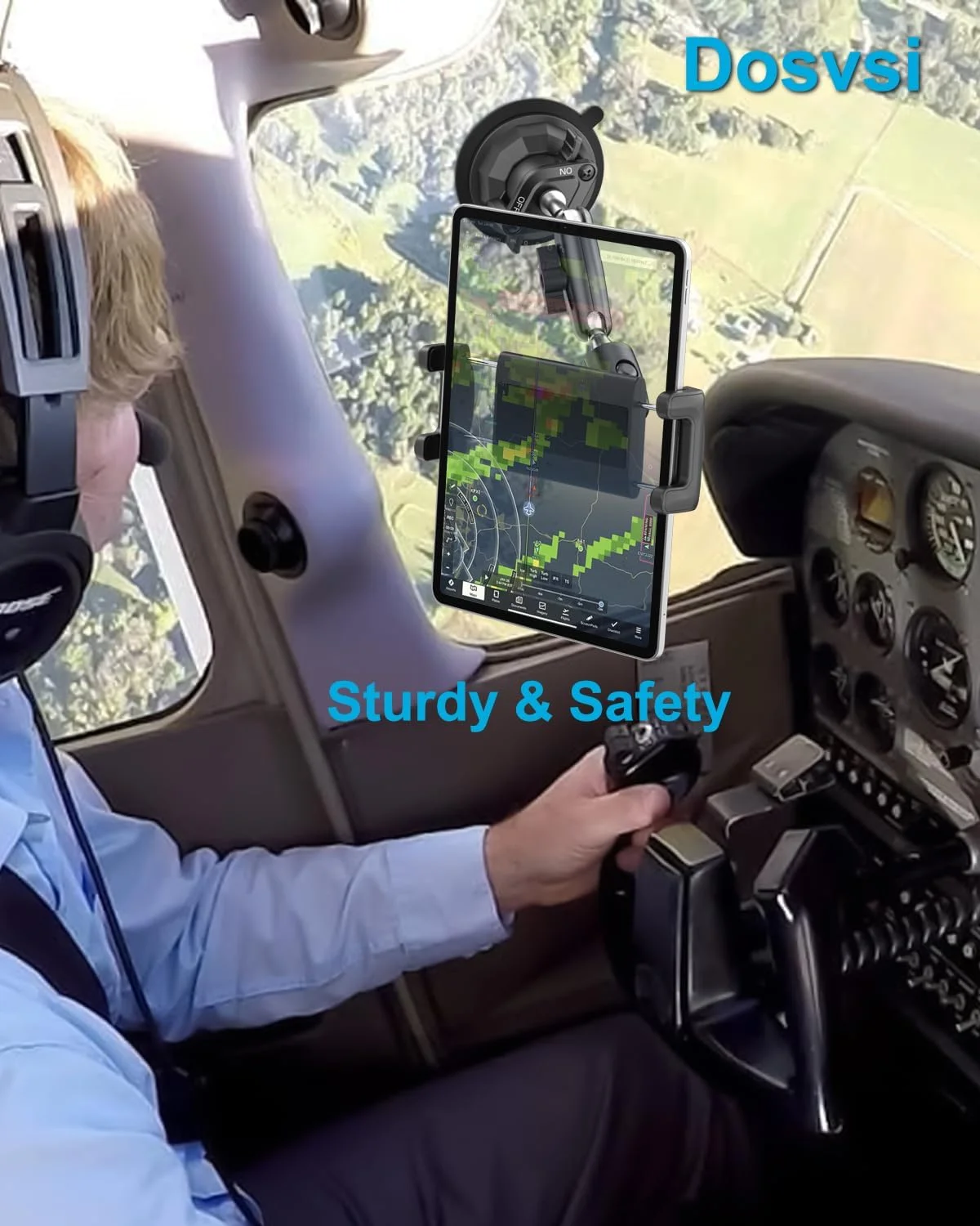 پایه تبلت خودرویی شیشه جلو، بازوهای فلزی قابل تنظیم داشبورد، گیره داشبورد خودرو با مکنده قوی برای آیپد پرو 12.9 مینی ایر، گلکسی تب/زد فولد، آیفون، دستگاه 4-13 اینچی