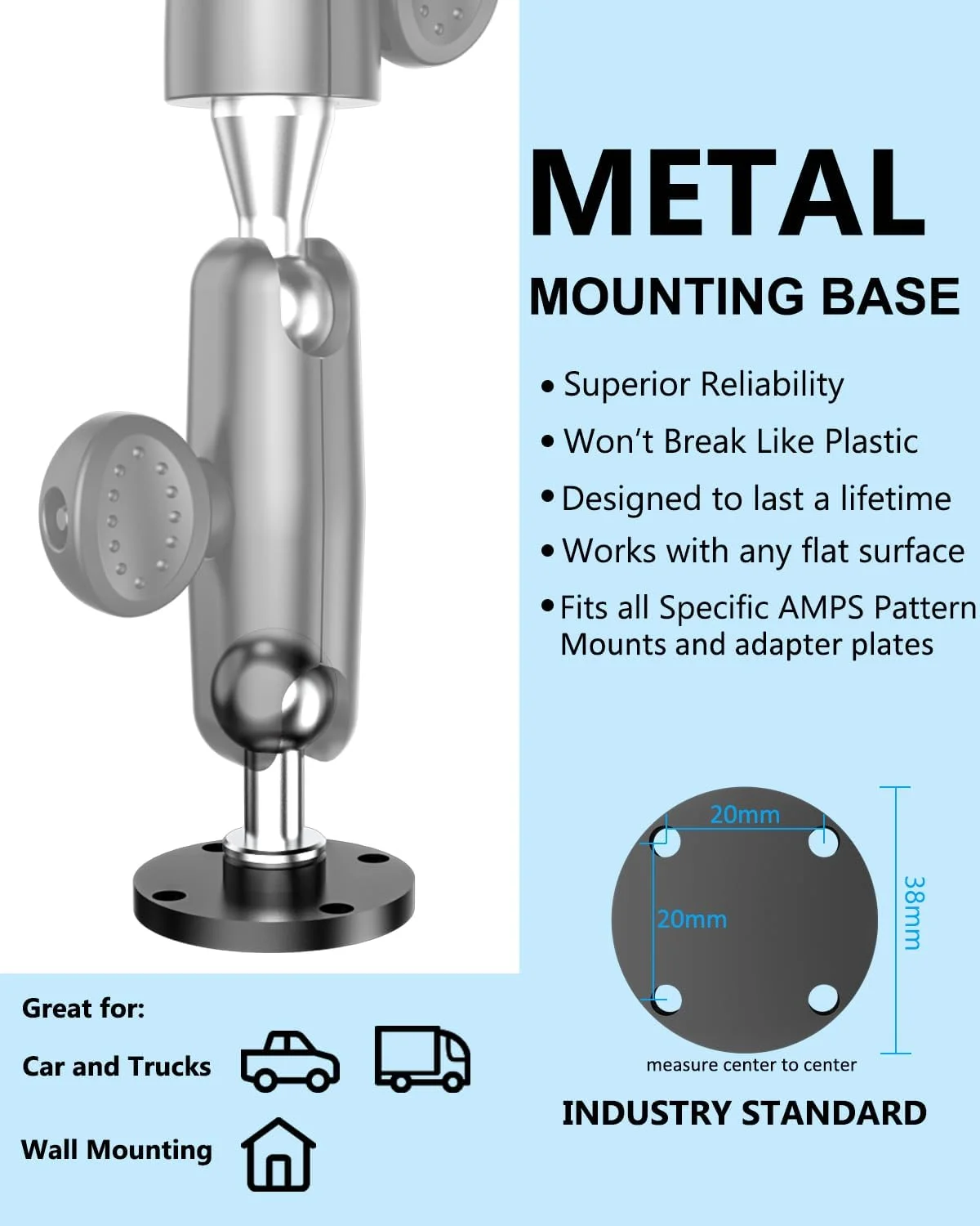 پایه تبلت صنعتی خودرو، پایه تبلت با قابلیت نصب با دریل برای داشبورد خودرو، پایه تبلت کامیون با قابلیت تنظیم 360 درجه برای آیپد پرو ایر مینی، آیپد 10.9، گلکسی تب A9 S9، آیفون، تبلت های 4-13 اینچی
