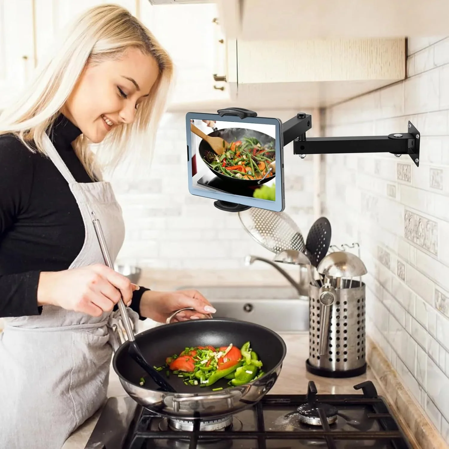 نگهدارنده دیواری تبلت DEECOZY، نگهدارنده دیواری آیپد آلومینیومی با بازوی بلند، نگهدارنده دیواری تبلت با بازوی قابل تنظیم با قابلیت چرخش 360 درجه، سازگار با تبلت ها و تلفن های 4.7 تا 13 اینچی نگهدارنده دیواری تبلت DEECOZY، نگهدارنده دیواری آیپد آلومینیومی با بازوی بلند، نگهدارنده دیواری تبلت با بازوی قابل تنظیم با قابلیت چرخش 360 درجه، سازگار با تبلت ها و تلفن های 4.7 تا 13 اینچی