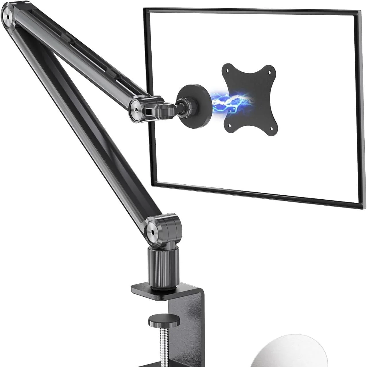 گیره رومیزی مانیتور مغناطیسی قوی DL&3UP - پایه VESA 75 میلی‌متری برای صفحه‌نمایش‌های 4.7 تا 18.5 اینچی، بازوی نگهدارنده تبلت با قابلیت چرخش 360 درجه با آلیاژ آلومینیوم درجه یک