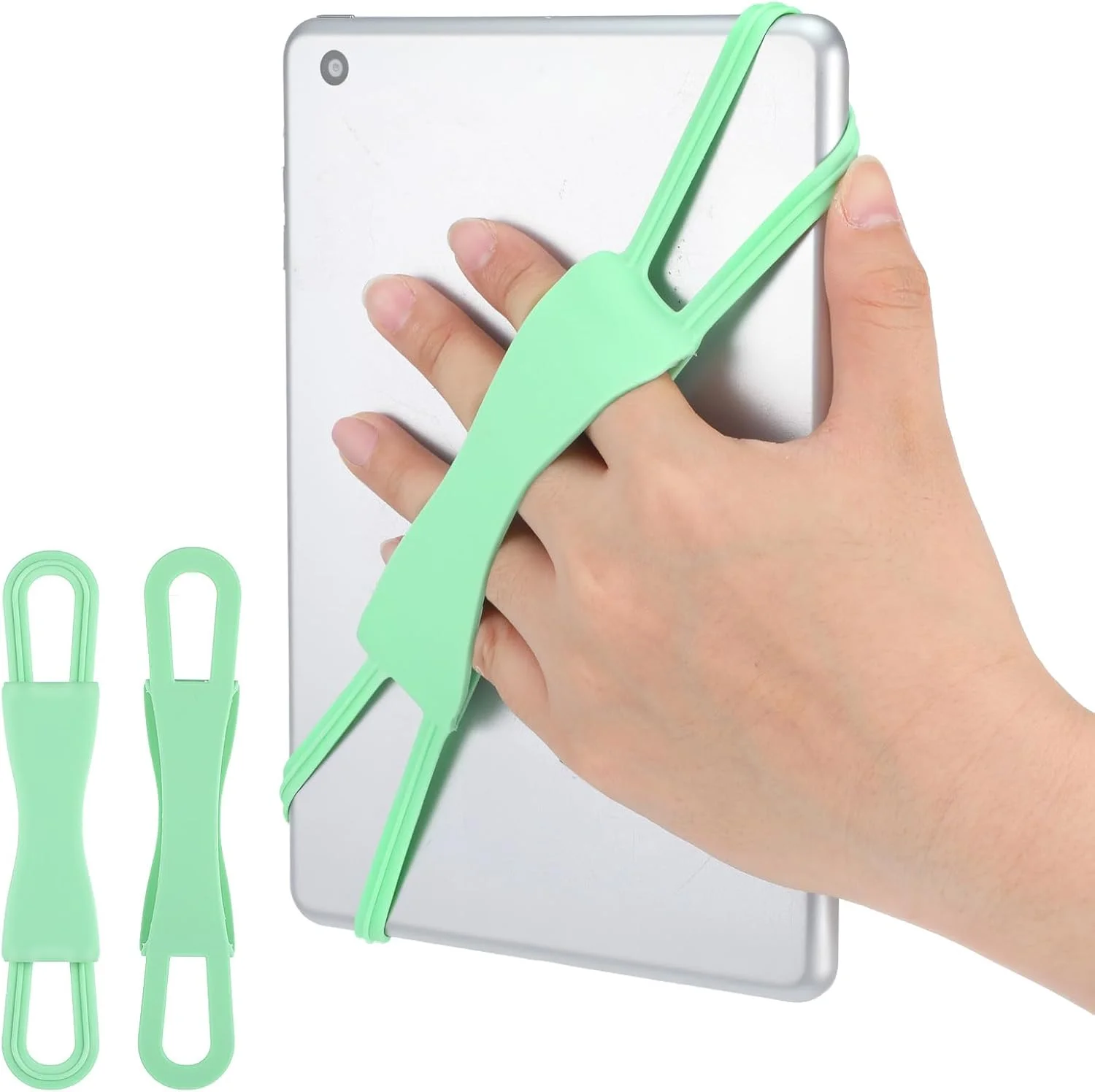 دو عدد بند دستی راحت برای تبلت، نگهدارنده یک دستی ایمن و سبک وزن، بند دستی با قابلیت ارتجاعی بالا و چند منظوره برای تبلت های 4.7-8 اینچی