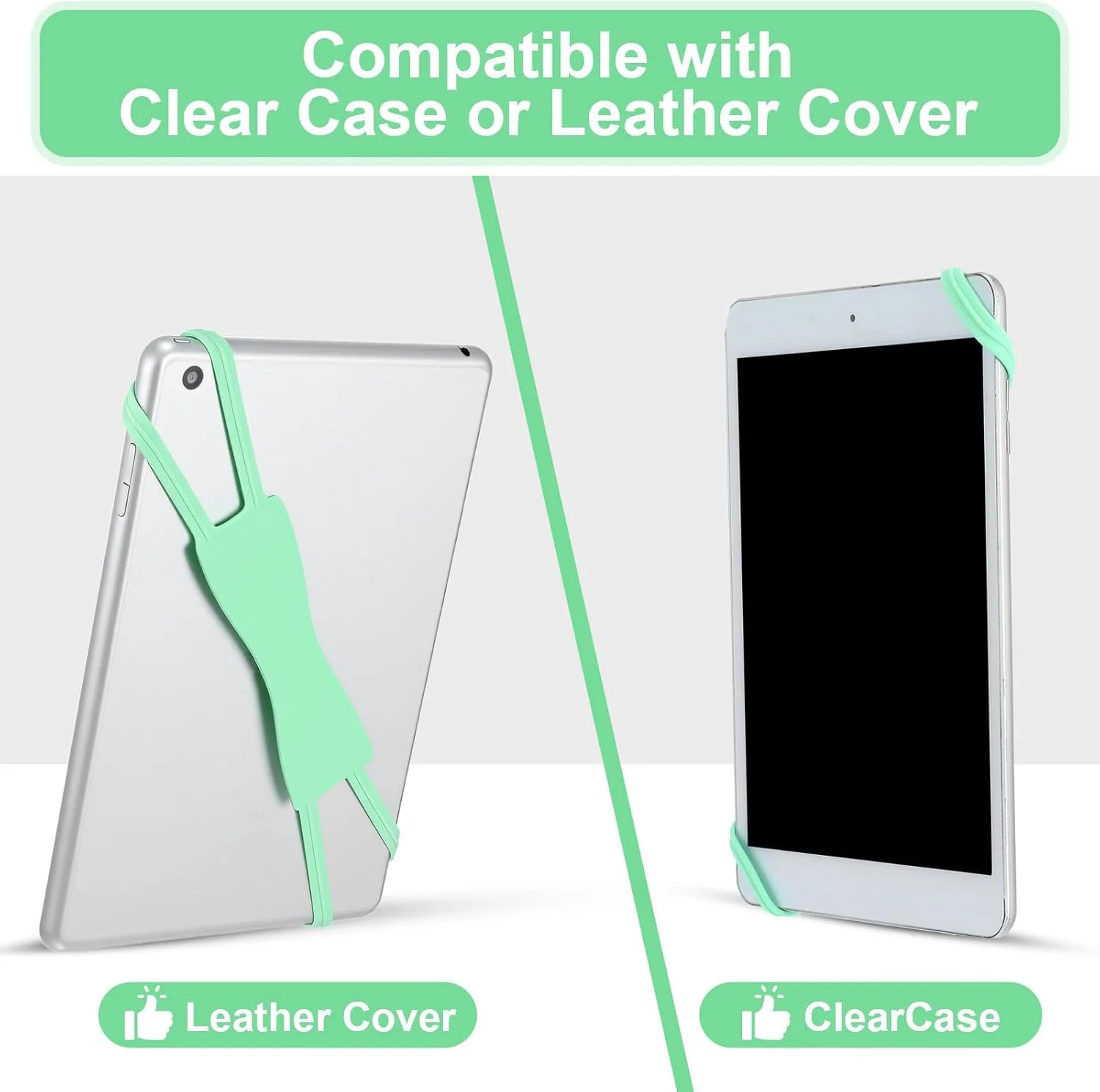 دو عدد بند دستی راحت برای تبلت، نگهدارنده یک دستی ایمن و سبک وزن، بند دستی با قابلیت ارتجاعی بالا و چند منظوره برای تبلت های 4.7-8 اینچی