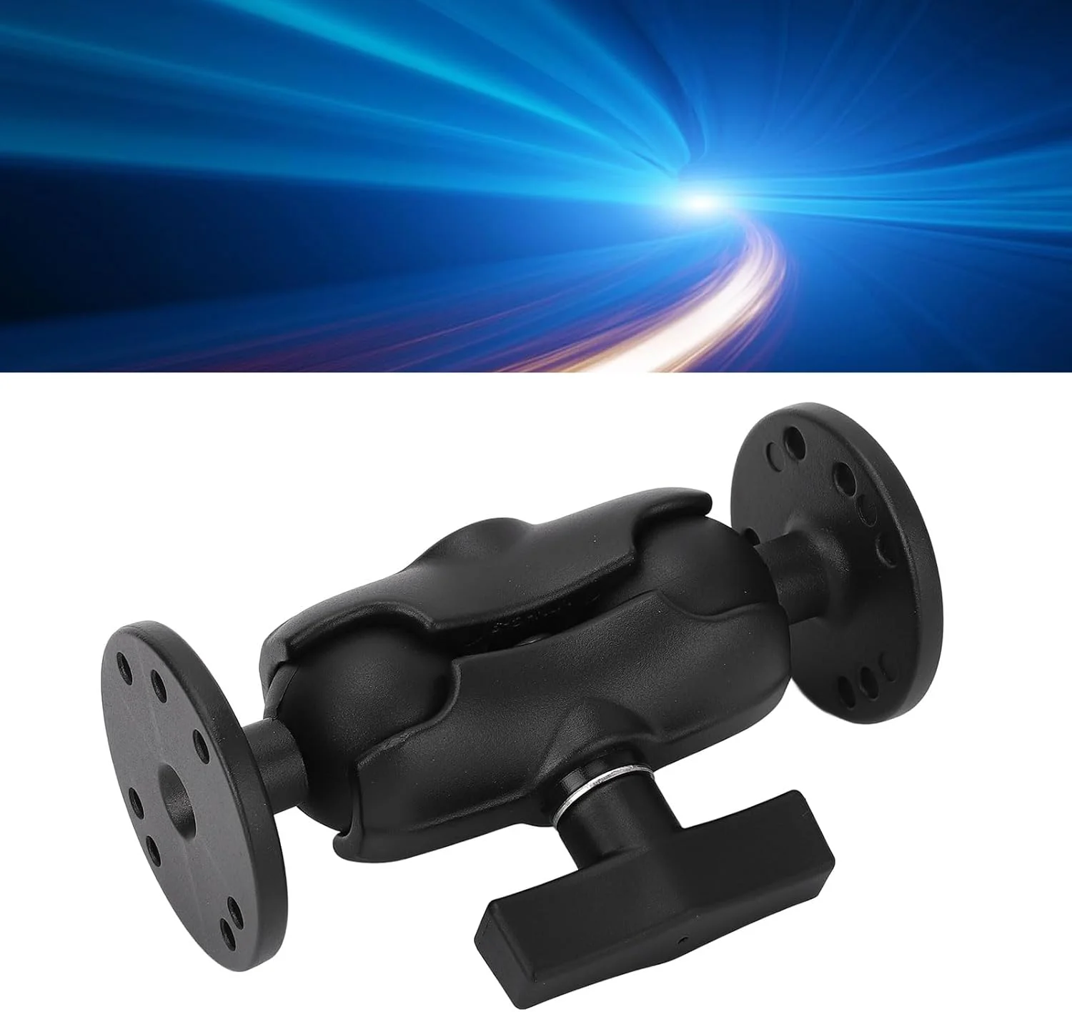 پایه دو توپی شیکریس، پایه تبلت سنگین، استانداردهای صنعتی، با دو صفحه گرد، انعطاف پذیر، اتصال ایمن، آلومینیوم دریایی، نصب جهانی