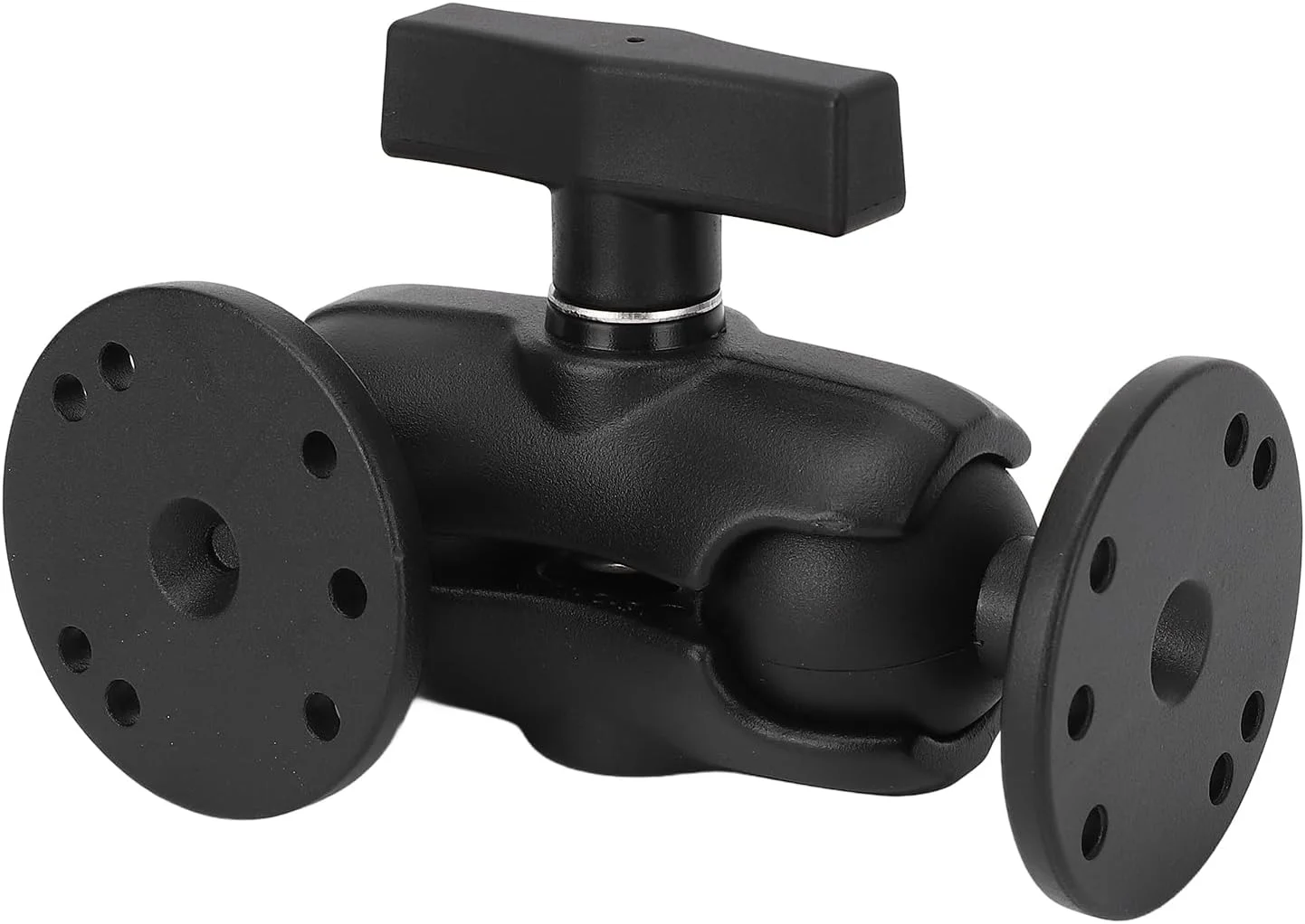 پایه دو توپی شیکریس، پایه تبلت سنگین، استانداردهای صنعتی، با دو صفحه گرد، انعطاف پذیر، اتصال ایمن، آلومینیوم دریایی، نصب جهانی