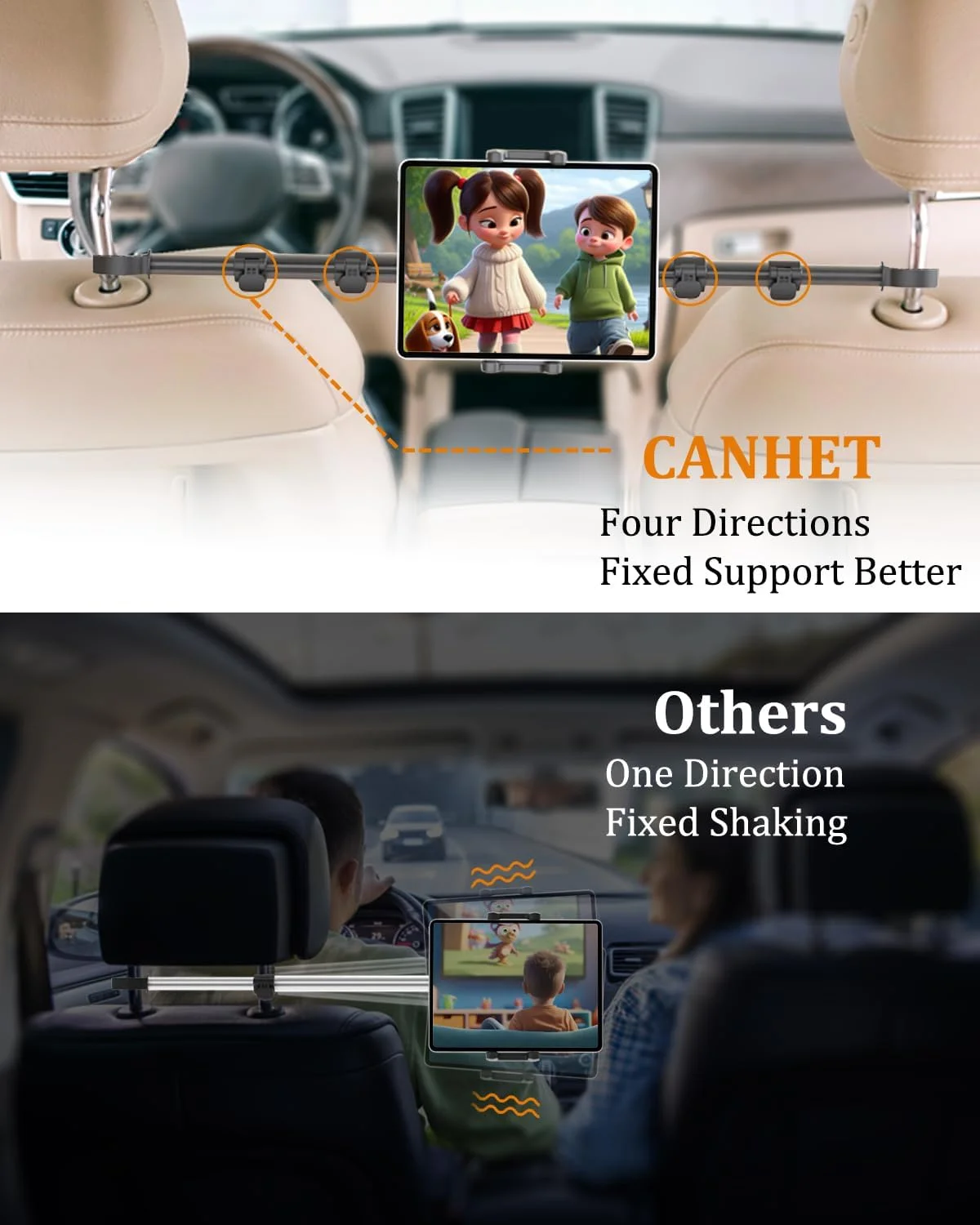 نگهدارنده تبلت برای پشت سری خودرو