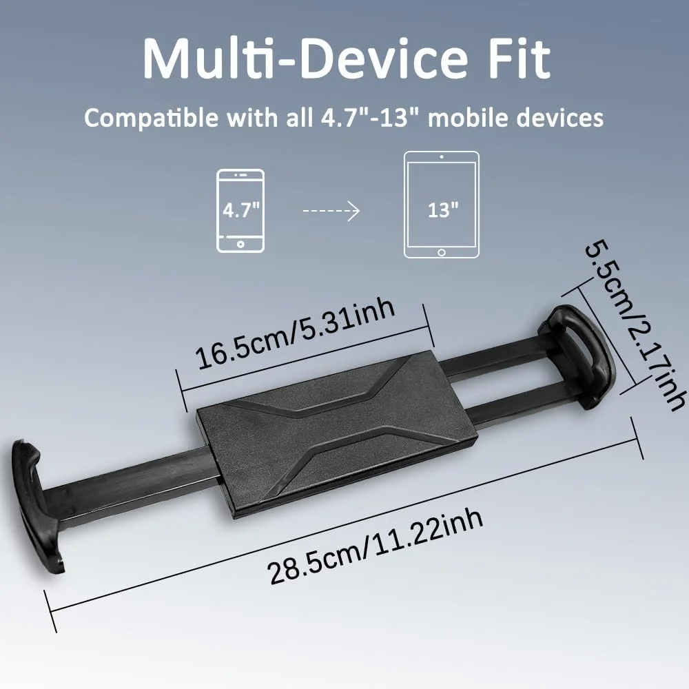 پایه دیواری تبلت با قابلیت چرخش 360 درجه، نگهدارنده دیواری آلومینیومی تبلت، پایه دیواری تبلت تاشو با پایه جدا شونده، سازگار با آیپد، کیندل، آیفون و تمام دستگاه های 4 تا 13 اینچی