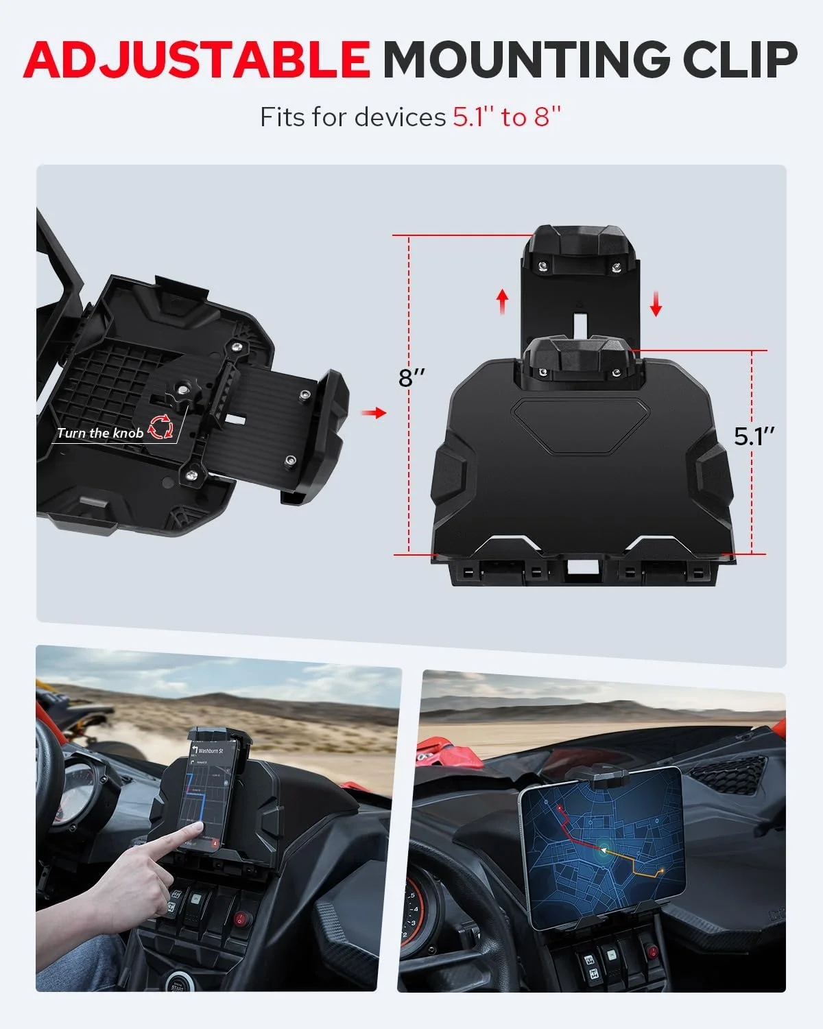 نگهدارنده تبلت برقی Benlari X3، جعبه نگهداری پایه تبلت سازگار با 2017-2024 Can Am Maverick X3 Max DS MR RC Turbo R لوازم جانبی جایگزین برای 715002874