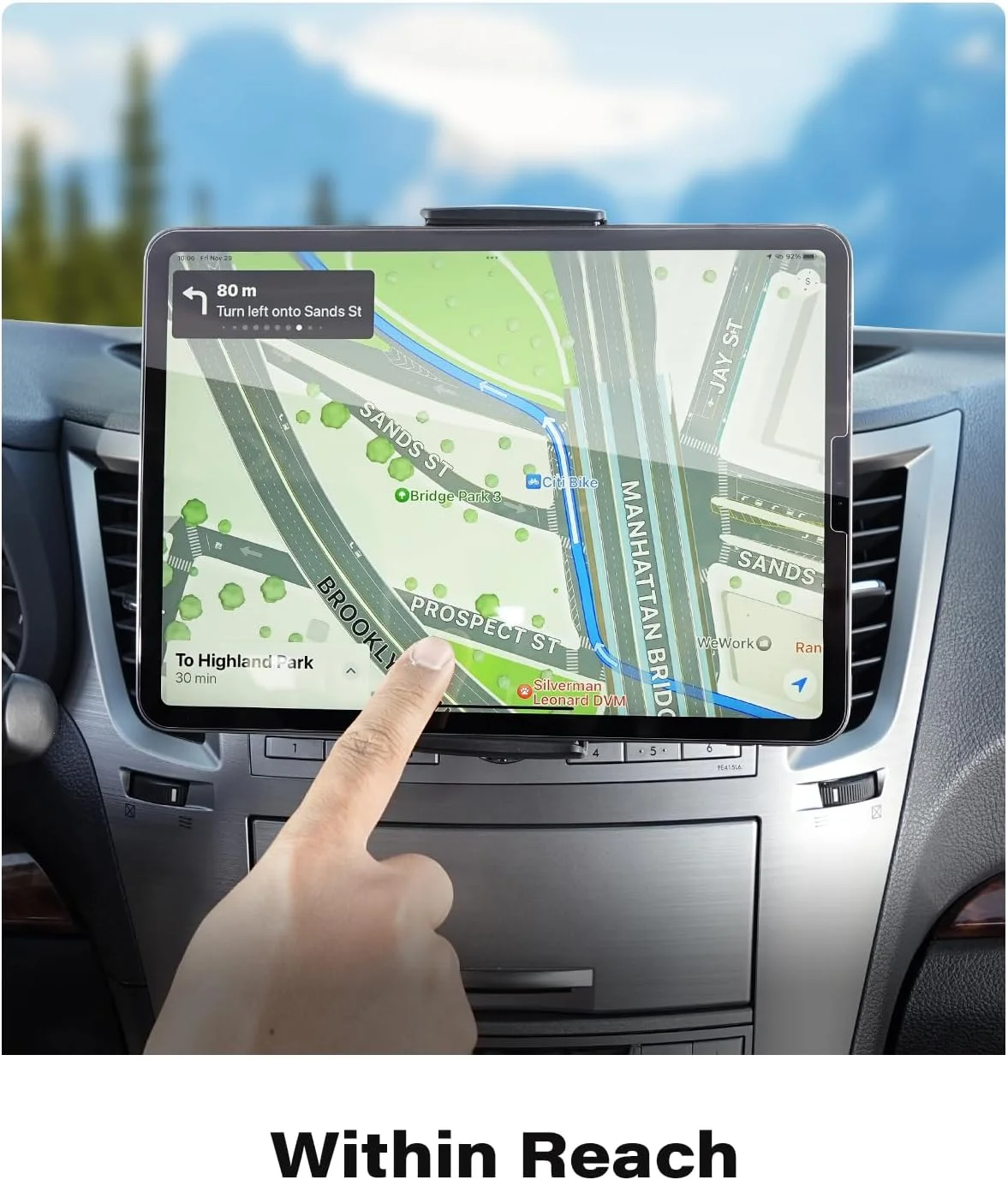 پایه تبلت ماشین APPS2Car یونیورسال برای شیار CD با چرخش قابل تنظیم و دکمه قفل