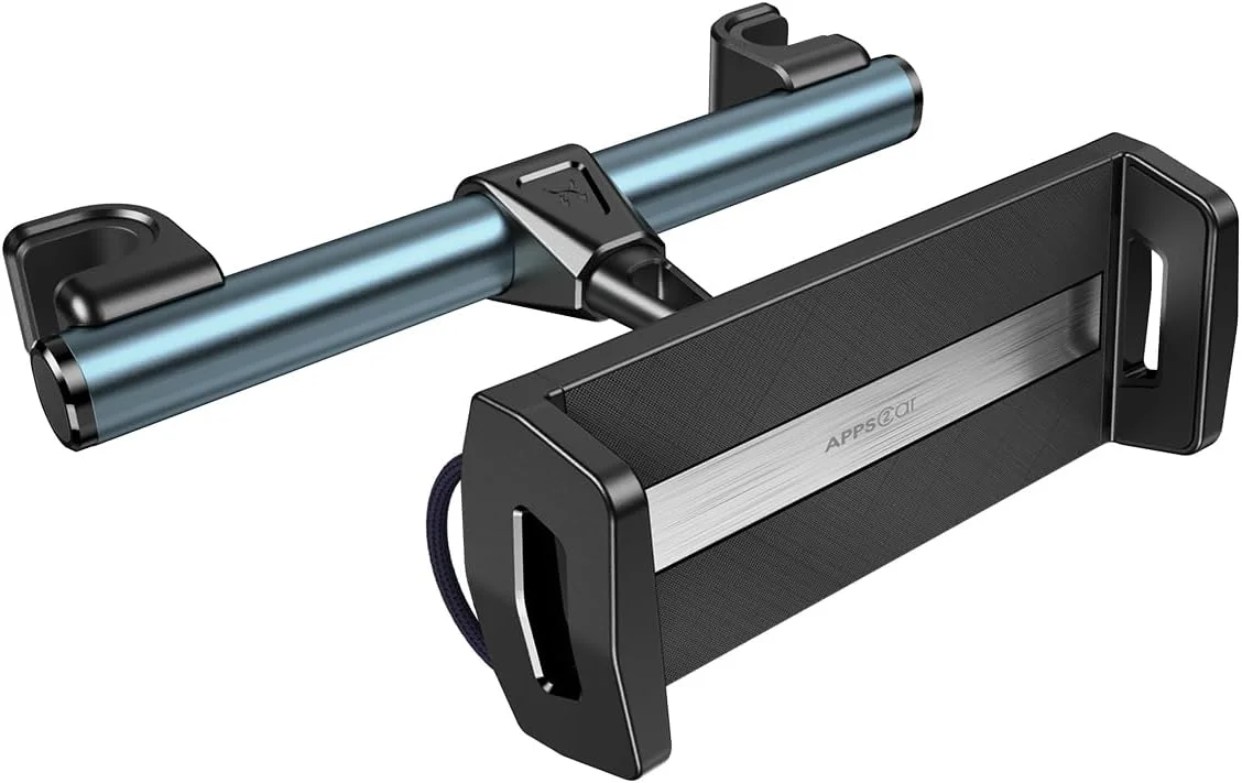 نگهدارنده تبلت APPS2Car برای پشت سری خودرو، پایه صندلی عقب با میله آلیاژ آلومینیوم، مناسب برای آیپد/ایر/مینی/گلکسی/فایر اچ دی/کیندل/سوییچ 4.7-13 اینچی - ضروری برای سفرهای جاده ای کودکان