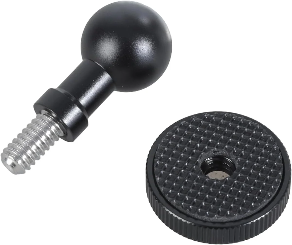 آداپتور سر توپی آلومینیومی 17 میلی‌متری با پیچ 1/4، اتصال دهنده پایه ناوبری، نگهدارنده آلومینیومی برای پایه‌های موبایل و تبلت، نگهدارنده تلفن