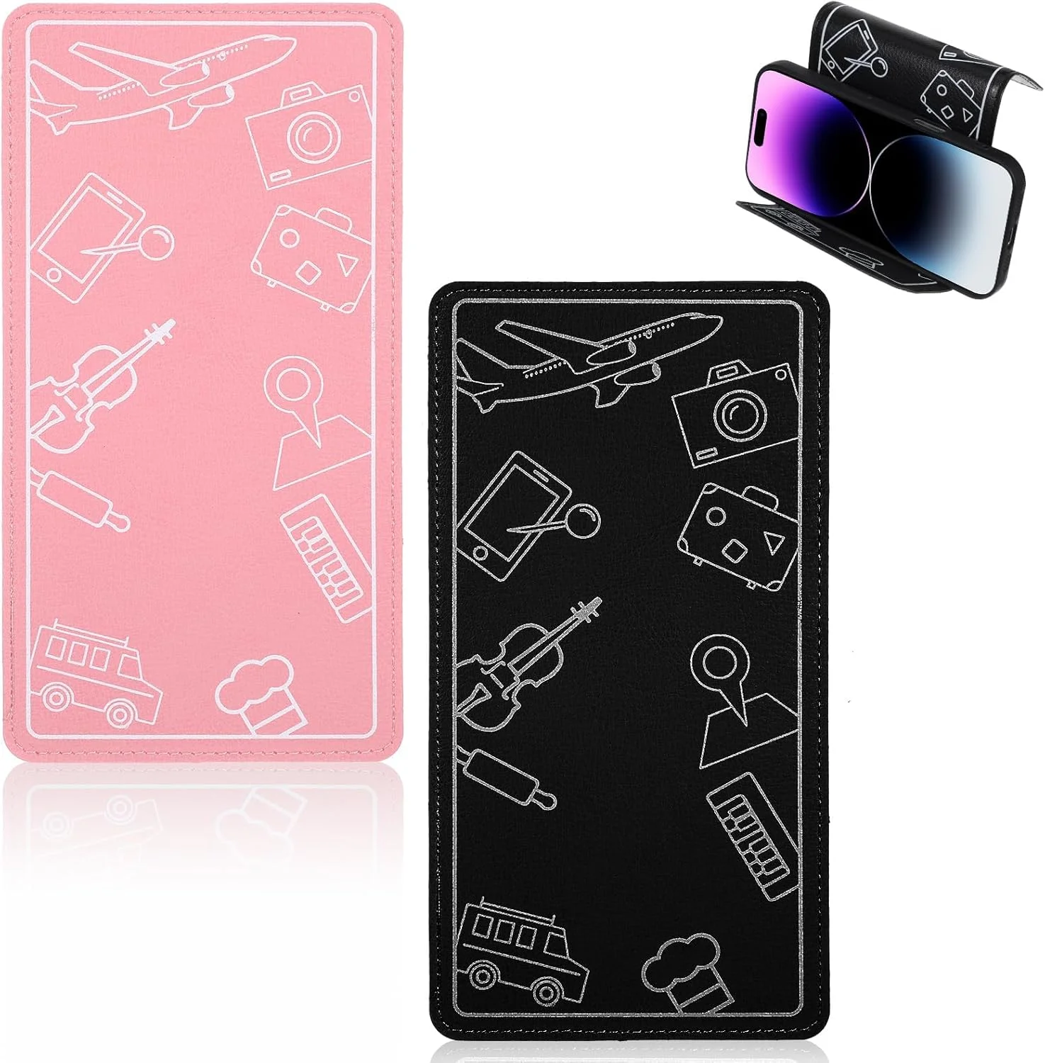 ملزومات سفر هوایی، نگهدارنده تلفن همراه هواپیما 2 عددی، نگهدارنده انعطاف پذیر تلفن همراه، ملزومات سفر برای تلفن هوشمند، تبلت