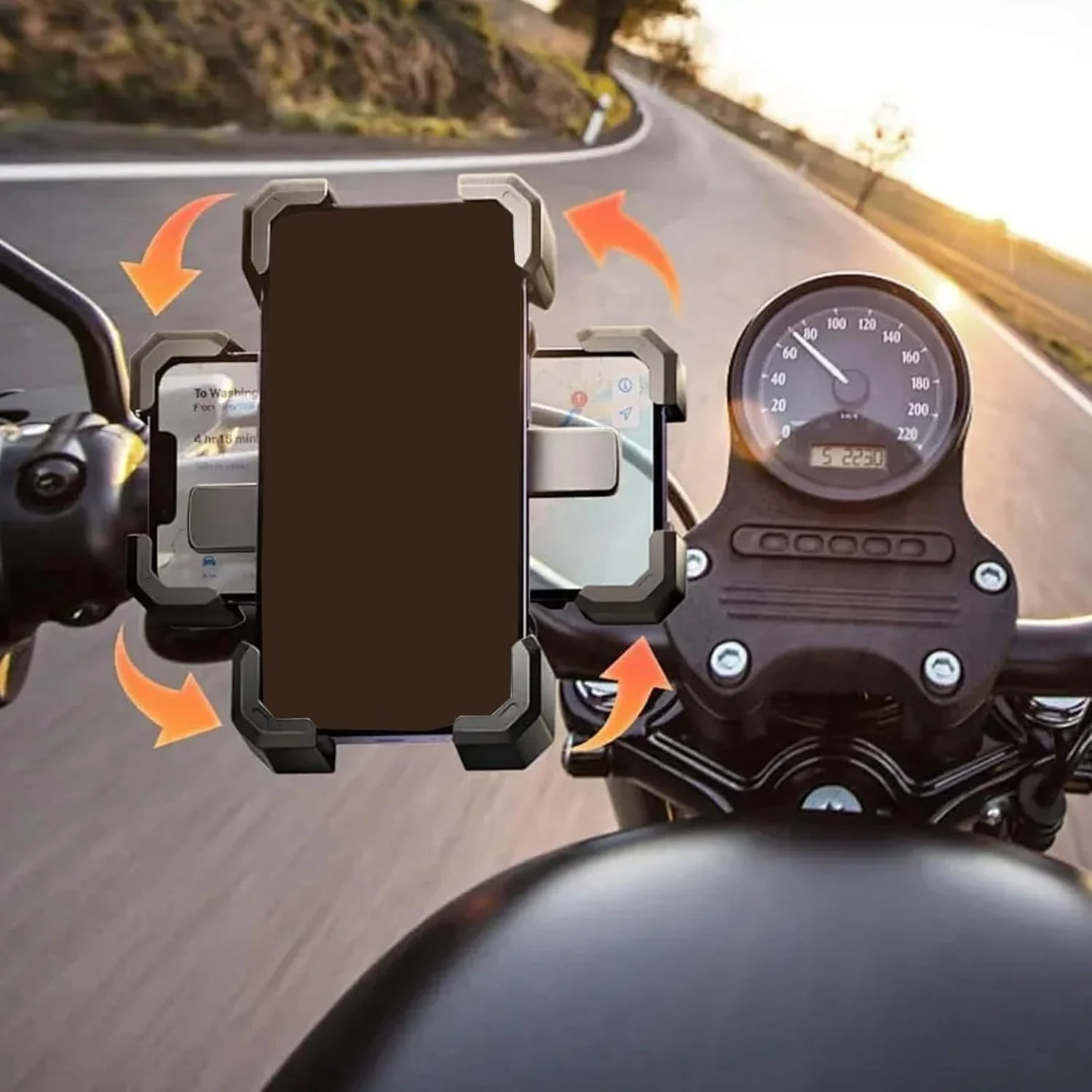 آداپتور سر توپی آلومینیومی 17 میلی‌متری با پیچ 1/4، اتصال دهنده پایه ناوبری، نگهدارنده آلومینیومی برای پایه‌های موبایل و تبلت، نگهدارنده تلفن