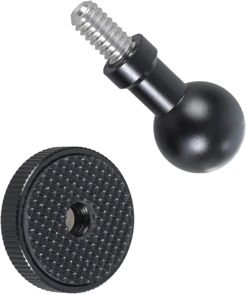 آداپتور سر توپی آلومینیومی 17 میلی‌متری با پیچ 1/4، اتصال دهنده پایه ناوبری، نگهدارنده آلومینیومی برای پایه‌های موبایل و تبلت، نگهدارنده تلفن