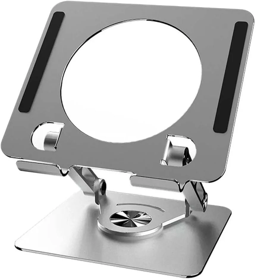 پایه نگهدارنده تبلت قابل تنظیم، پایه رومیزی آلومینیومی، پایه چرخان 360 درجه، نقره ای