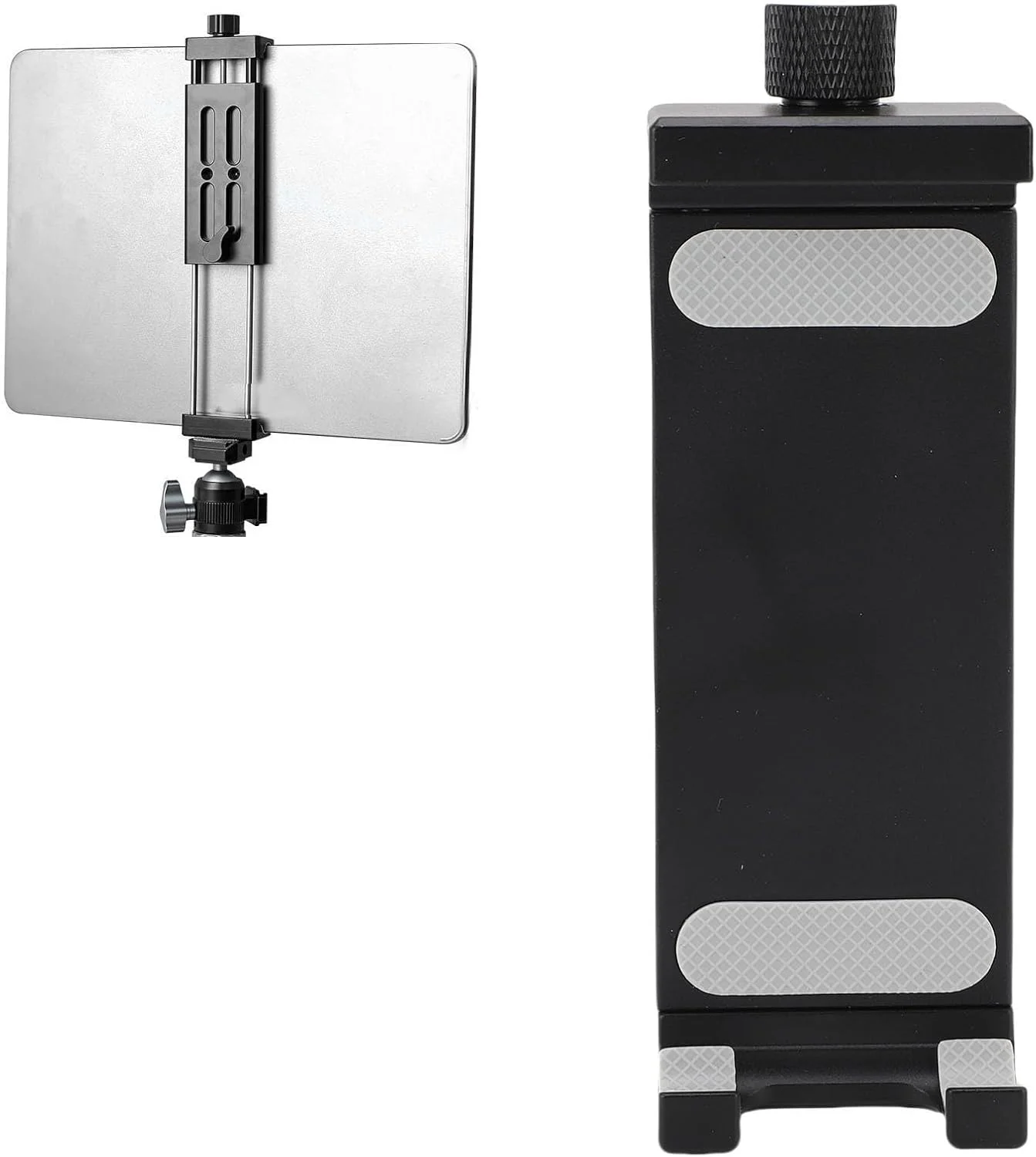 پایه تبلت قابل تنظیم برای دستگاه های 4.7 تا 9.8 اینچی، پایه آلیاژ آلومینیوم با سوراخ پیچ 1/4 اینچی و گیره سریع، نگهدارنده سه پایه پخش زنده