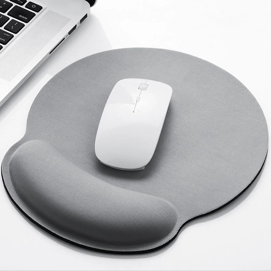 پد ماوس ارگونومیک Aowin با پشتیبانی مچ، پد ماوس راحت با تکیه گاه مچ فوم حافظه دار، تسکین درد تایپ، پد ماوس مقاوم در برابر سایش با پایه سیلیکونی ضد لغزش برای لپ تاپ کامپیوتر، بازی، دفتر (خاکستری)