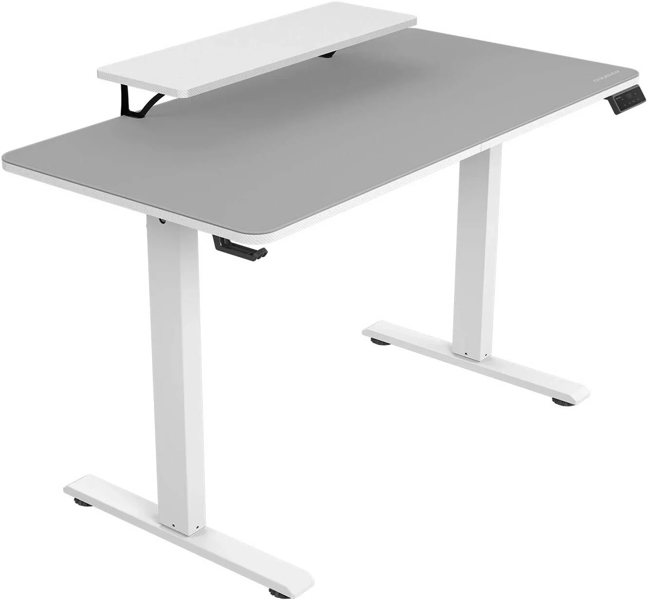 میز بازی کوگار E-STAR 120، دارای پد ماوس کامل، پایه مانیتور قابل جابجایی، محافظ برای شفت انتقال و موتور، سینی کابل برای مدیریت آسان، قلاب هدست، سفید | 3MSTA1WW.0001