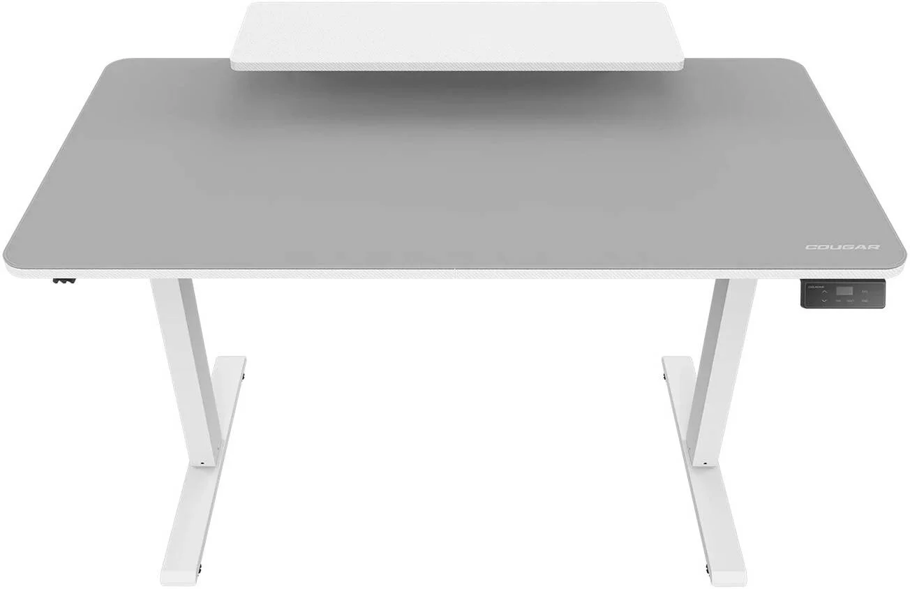 میز بازی کوگار E-STAR 120، دارای پد ماوس کامل، پایه مانیتور قابل جابجایی، محافظ برای شفت انتقال و موتور، سینی کابل برای مدیریت آسان، قلاب هدست، سفید | 3MSTA1WW.0001